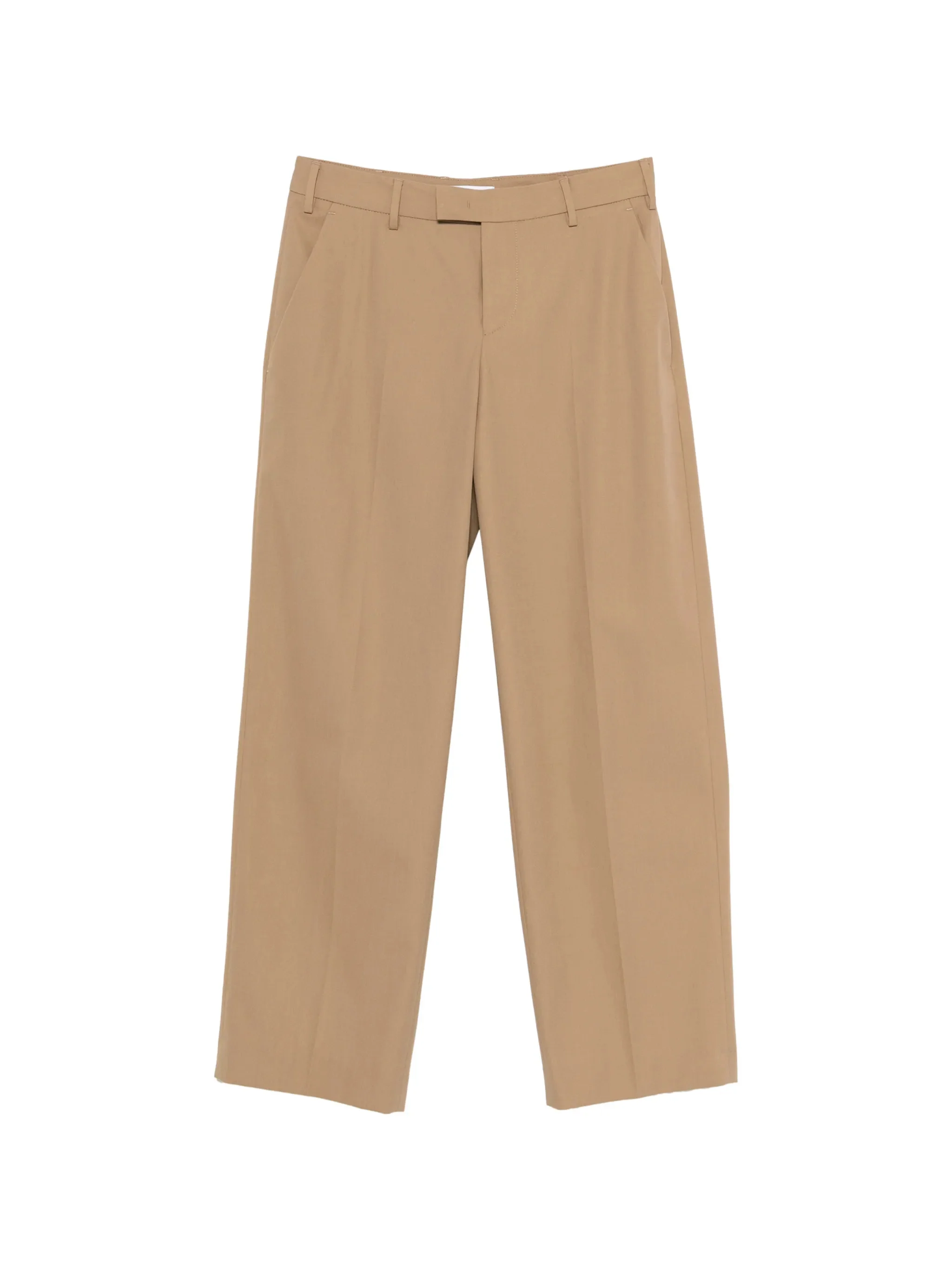 Pt Torino Women’s Cotton Trousers with Zip and Hook Closure and Side & Back Pockets