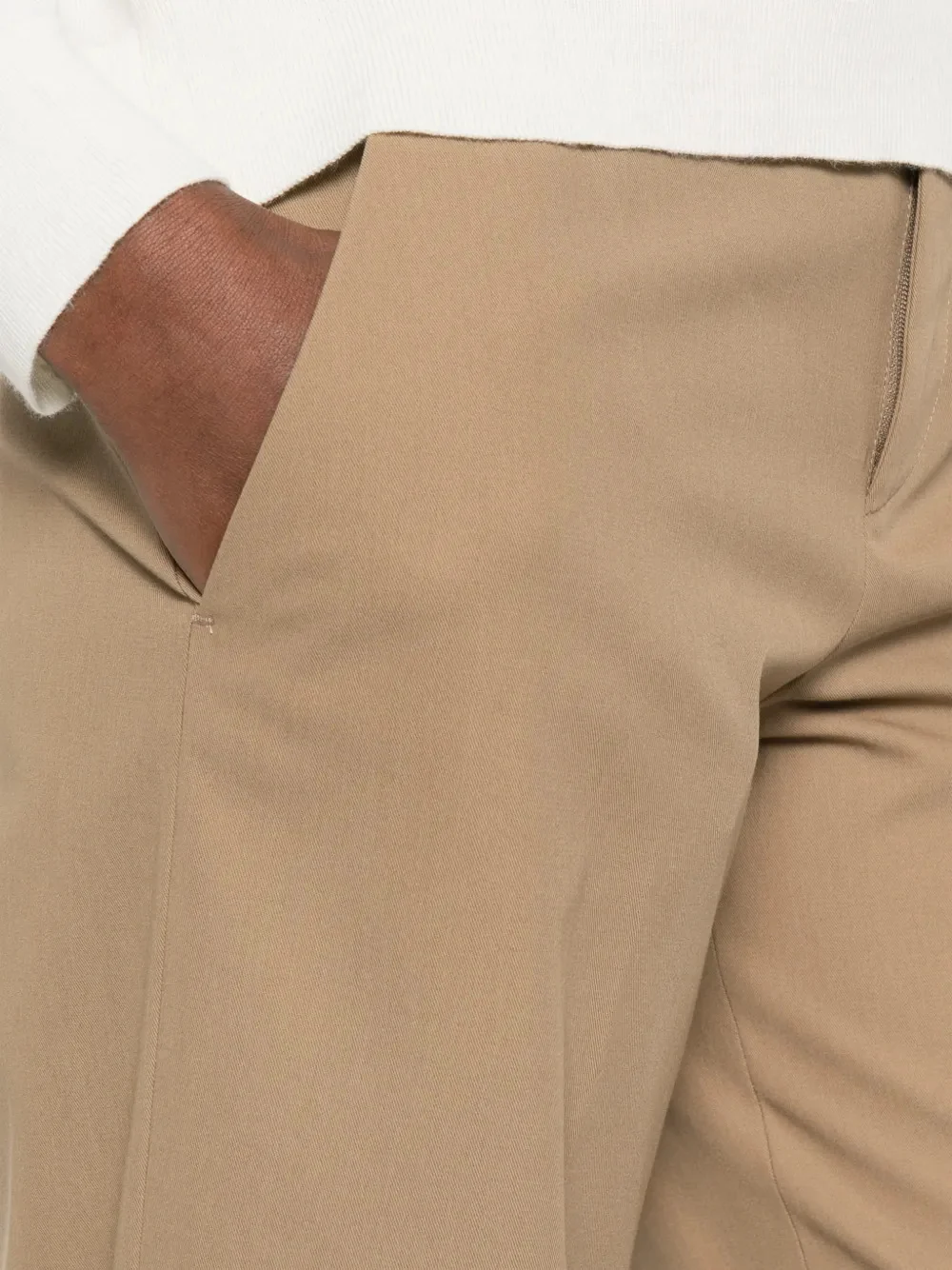 Pt Torino Women’s Cotton Trousers with Zip and Hook Closure and Side & Back Pockets - Image 5