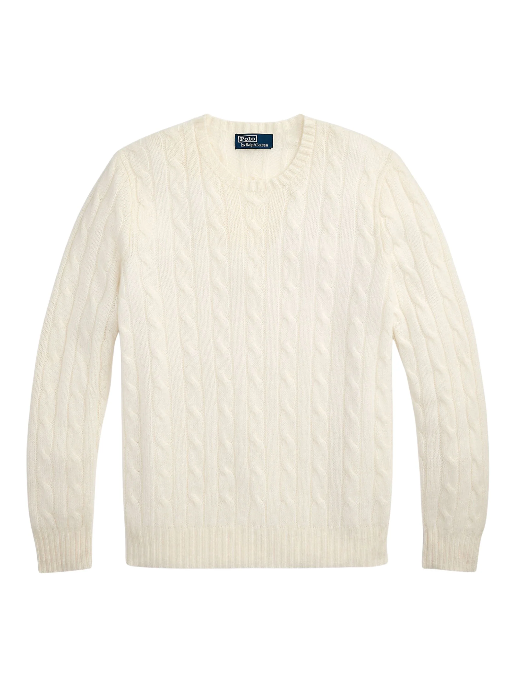 Ralph Lauren Cashmere Cable Knit Crew Neck Long Sleeve Sweater
