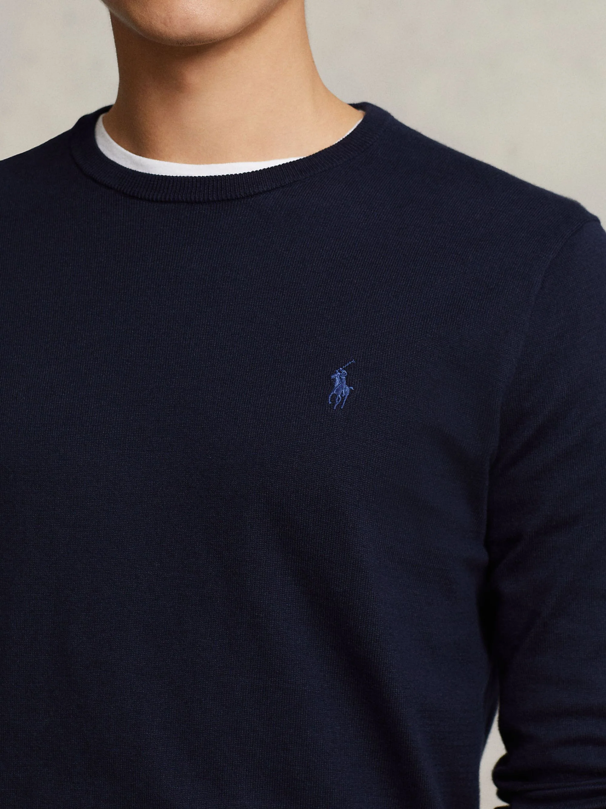 Ralph Lauren Classic Pima Cotton Sweater for Men - Fall Collection - Image 7