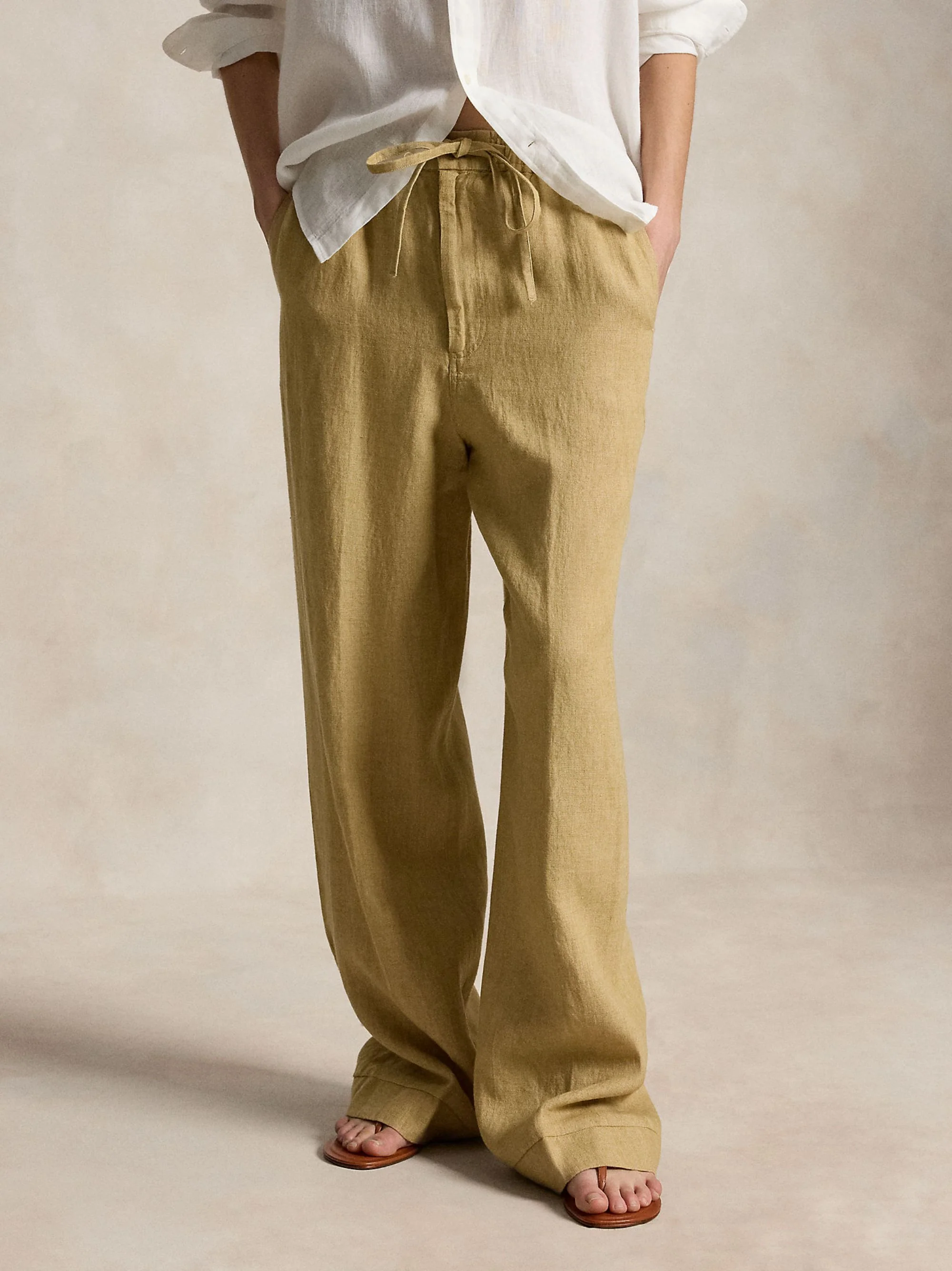 Ralph Lauren Elegant Linen Trousers for Women - Image 3