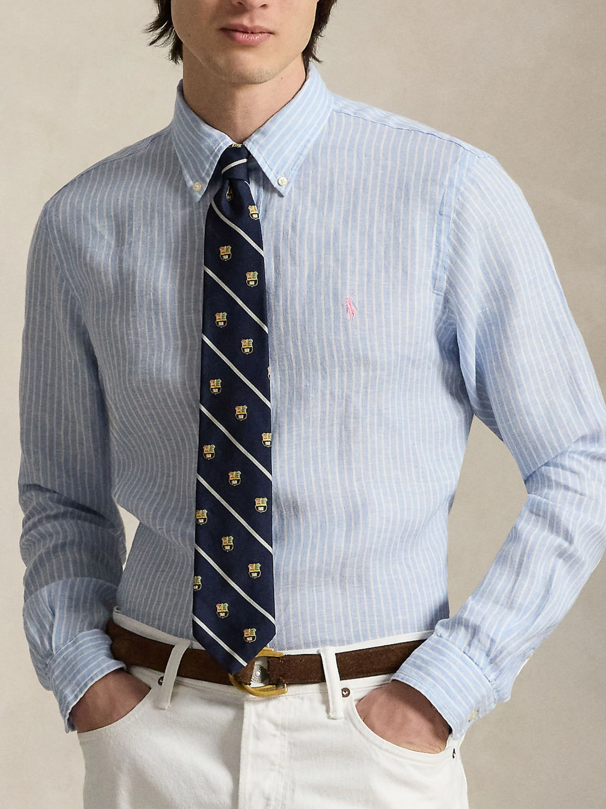 Ralph Lauren Linen Button-Up Shirt for Men - Image 2