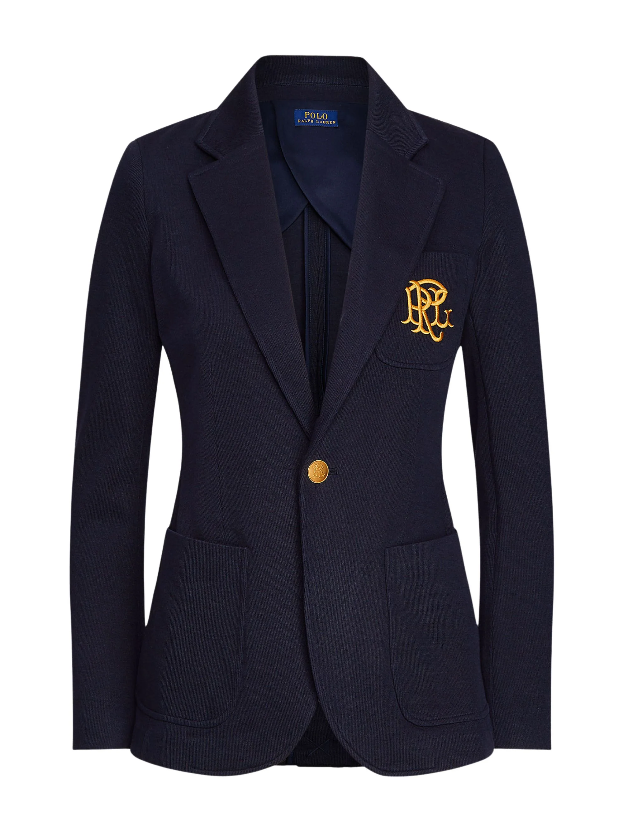 Ralph Lauren Monogram Mini Blazer with Gold Embroidered Logo - Image 3