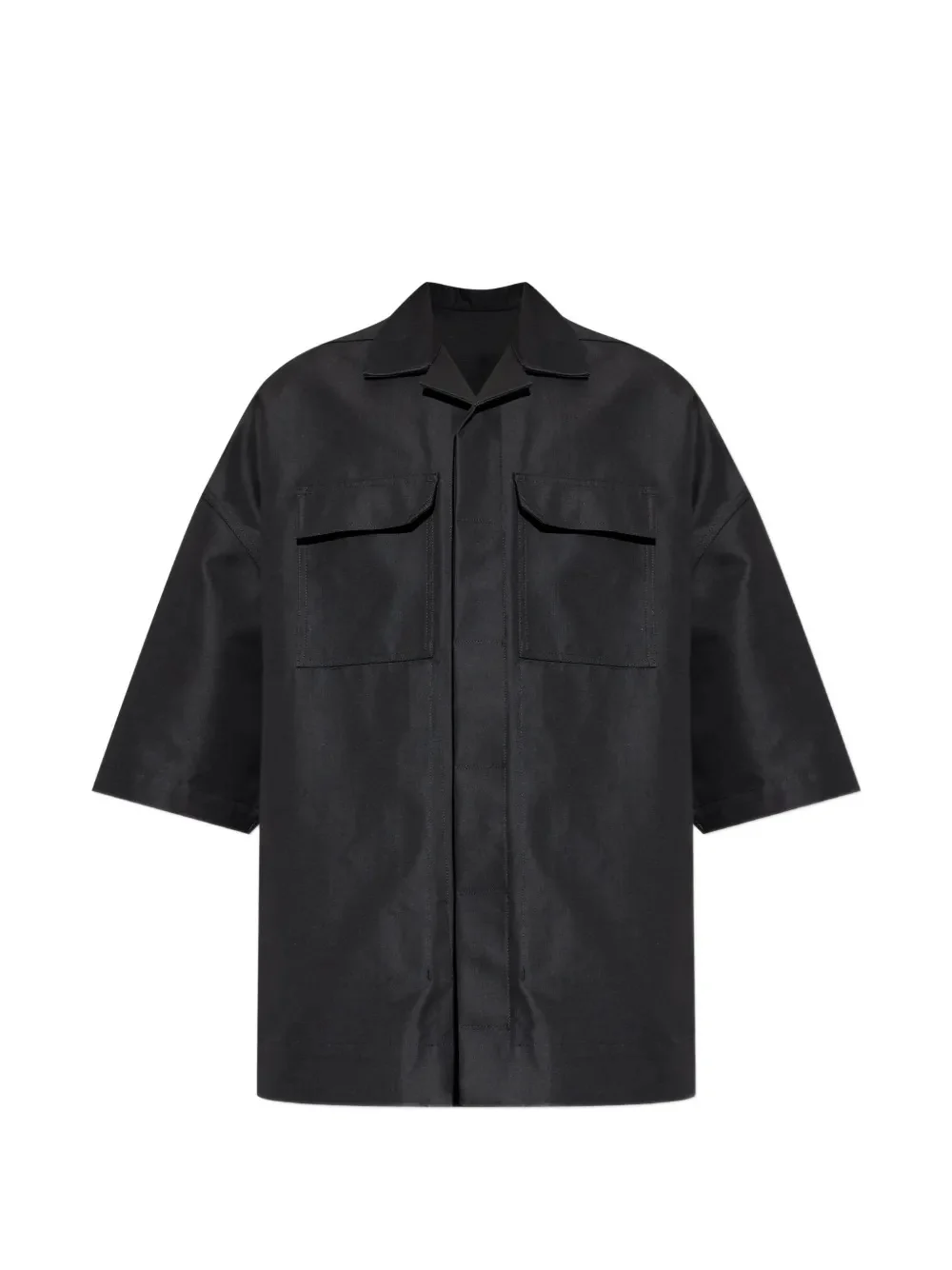 Rick Owens Classic Collar Short-Sleeved Shirt with Chest Pockets