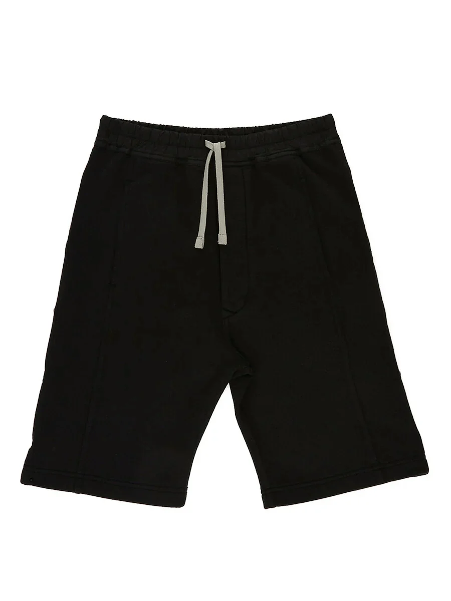 Rick Owens Knee-Length Fleece Shorts with Drawstring Waistband