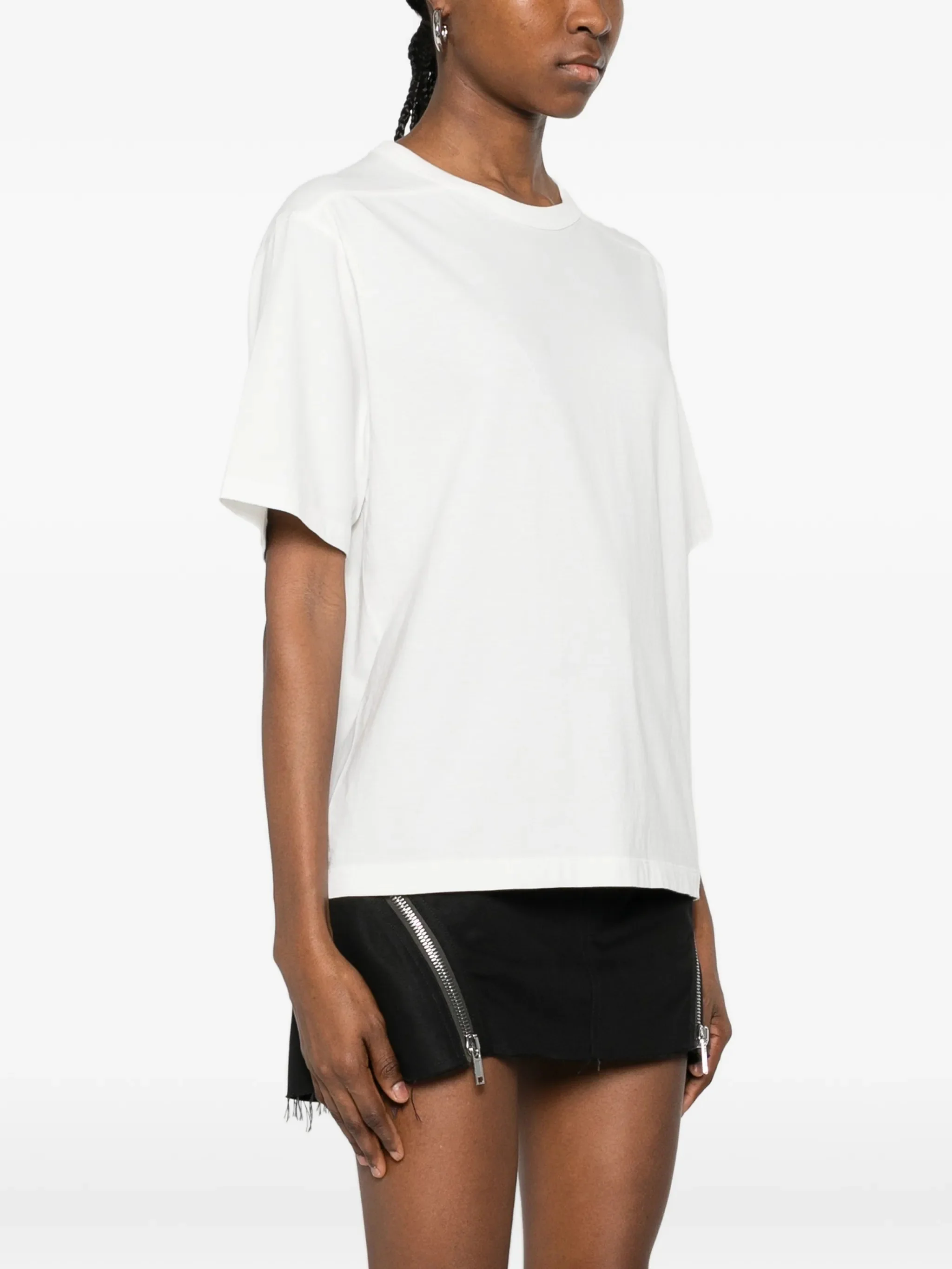 Rick Owens Women’s Short-Sleeve Cotton Crewneck T-Shirt - Image 3