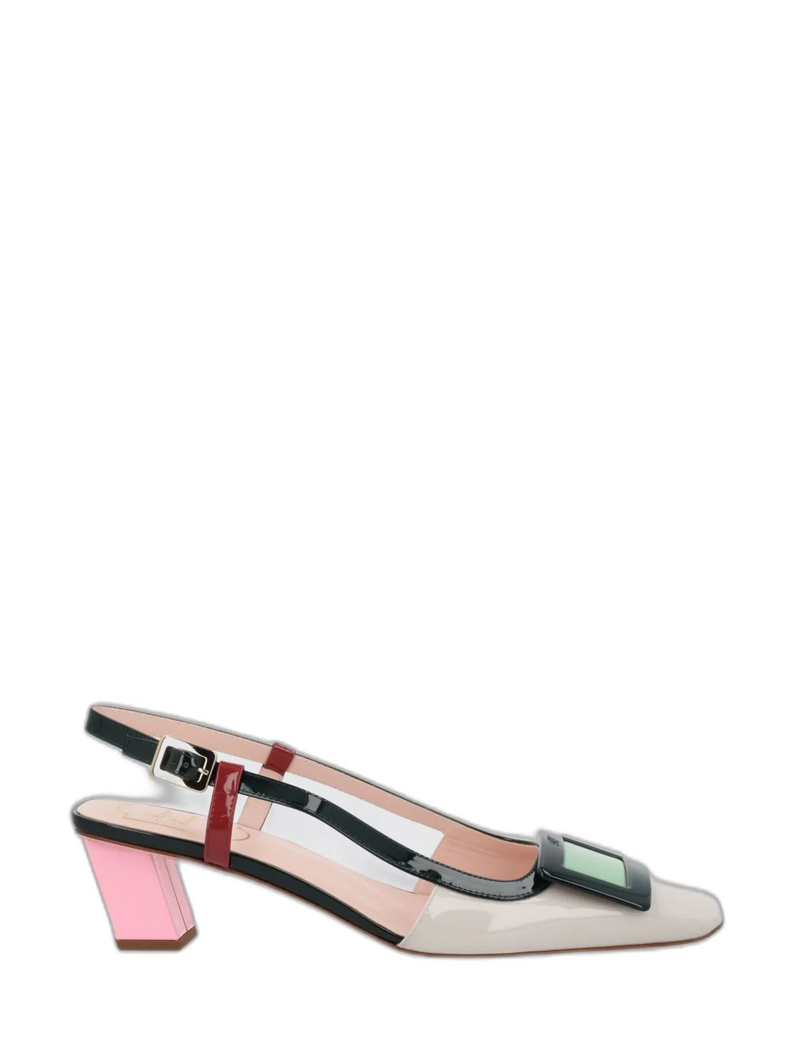 ROGER VIVIER Belle Vivier 45 Patent-leather Slingback Pumps - Image 6