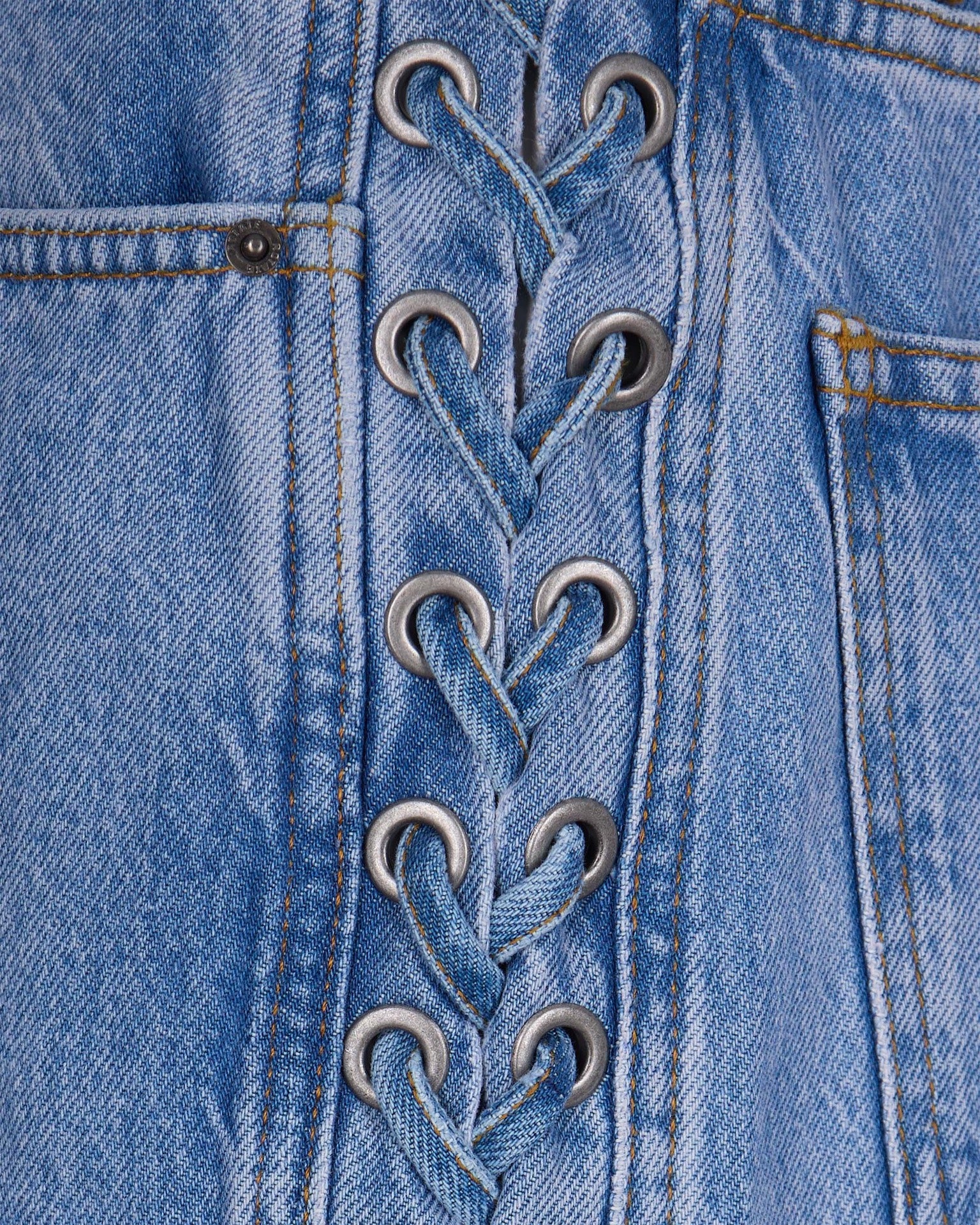 Rotate Hydrangea Print Organic Cotton Jeans - Image 3