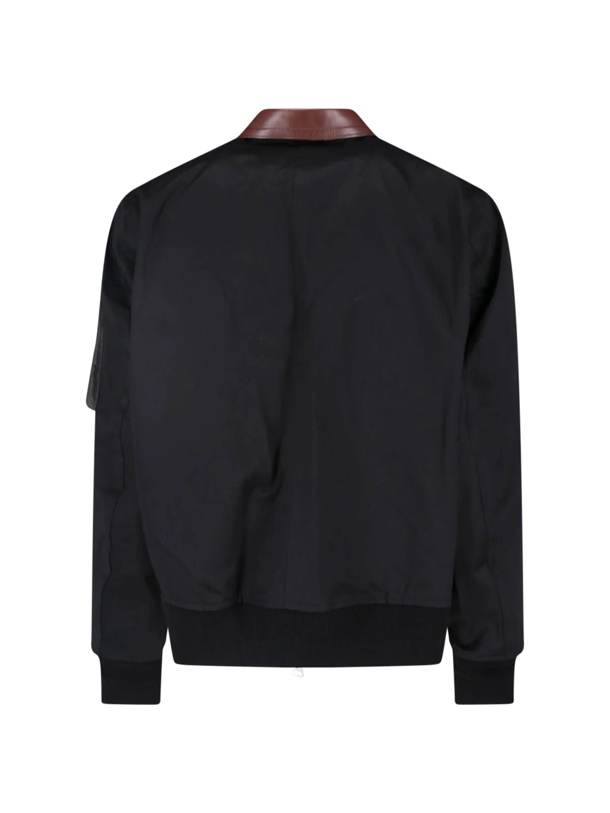 Sacai Engineered Panel Cotton Jacket with Nylon, Cowhide & Knit Trim - Image 2