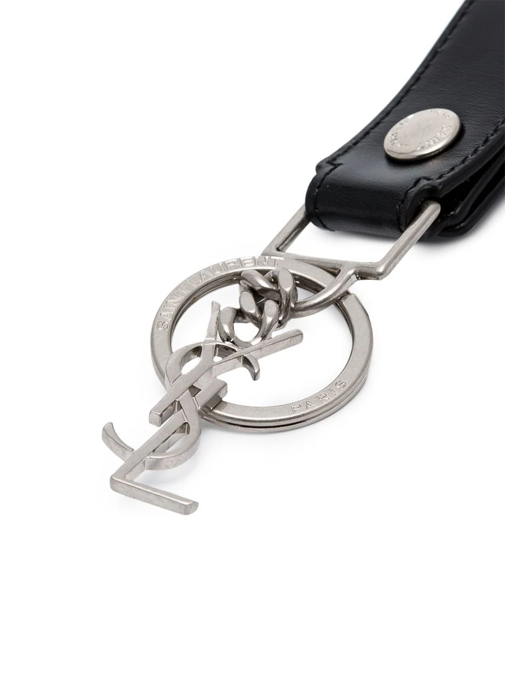 Saint Laurent Leather Strap Logo Charm Keyring Attachment - Image 2