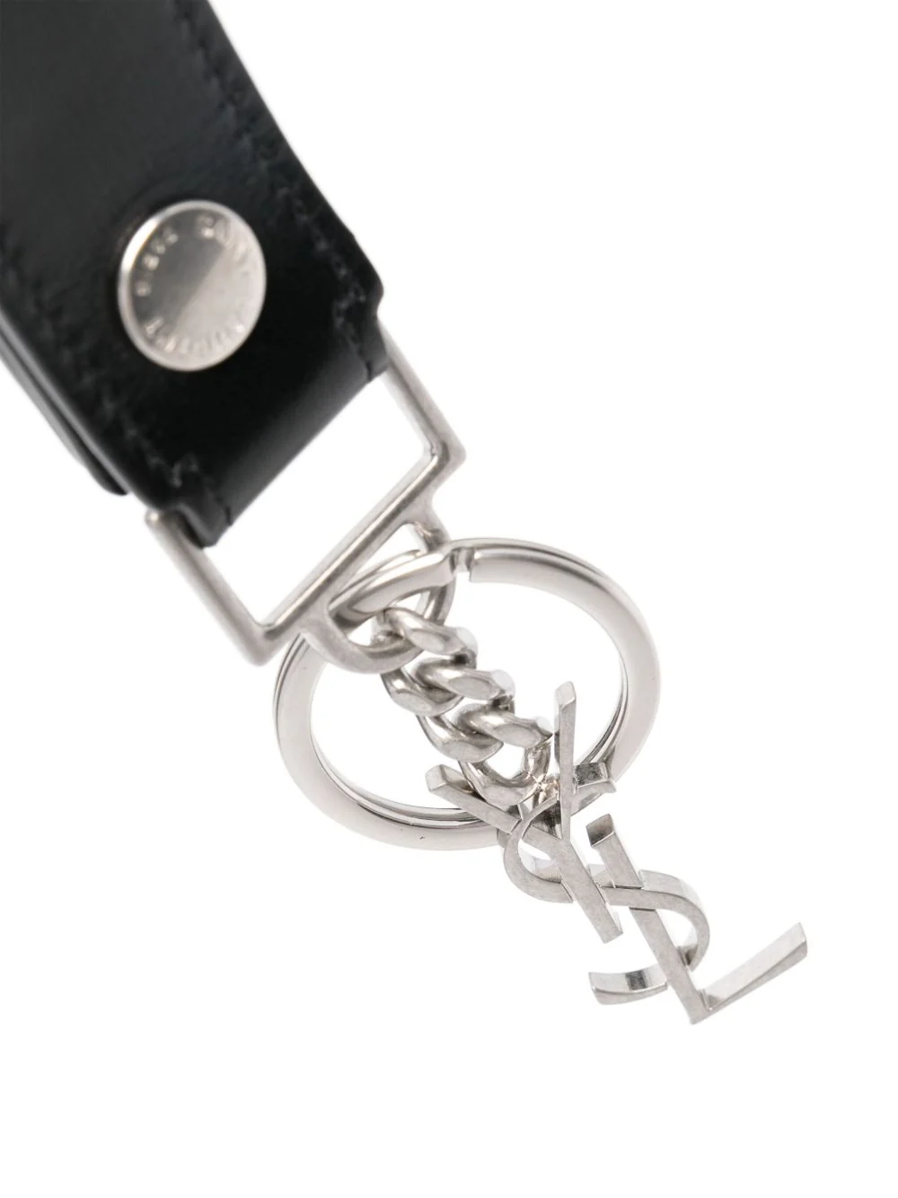 Saint Laurent Leather Strap Logo Charm Keyring Attachment - Image 3