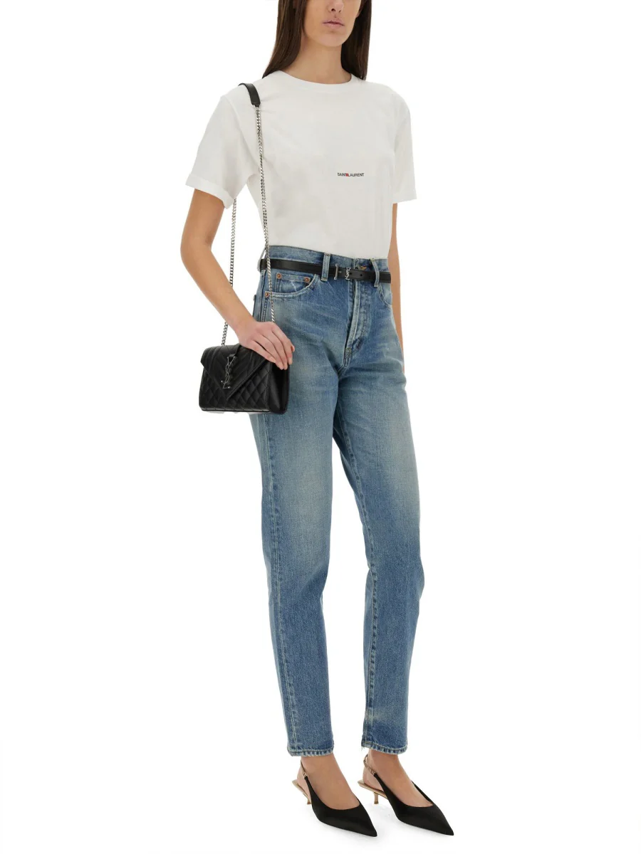 SAINT LAURENT Logo-print T-shirt - Image 7