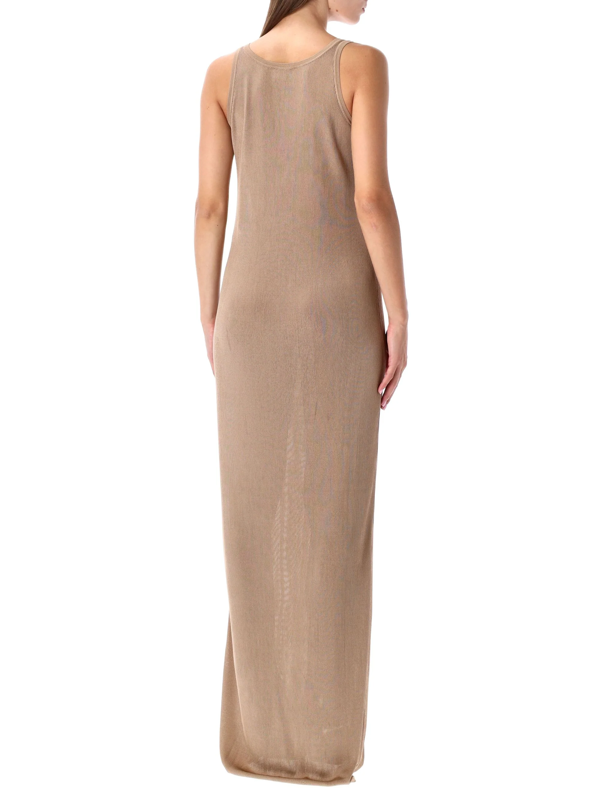 Saint Laurent Long Tank Dress in Rib Knit Woman - Image 2