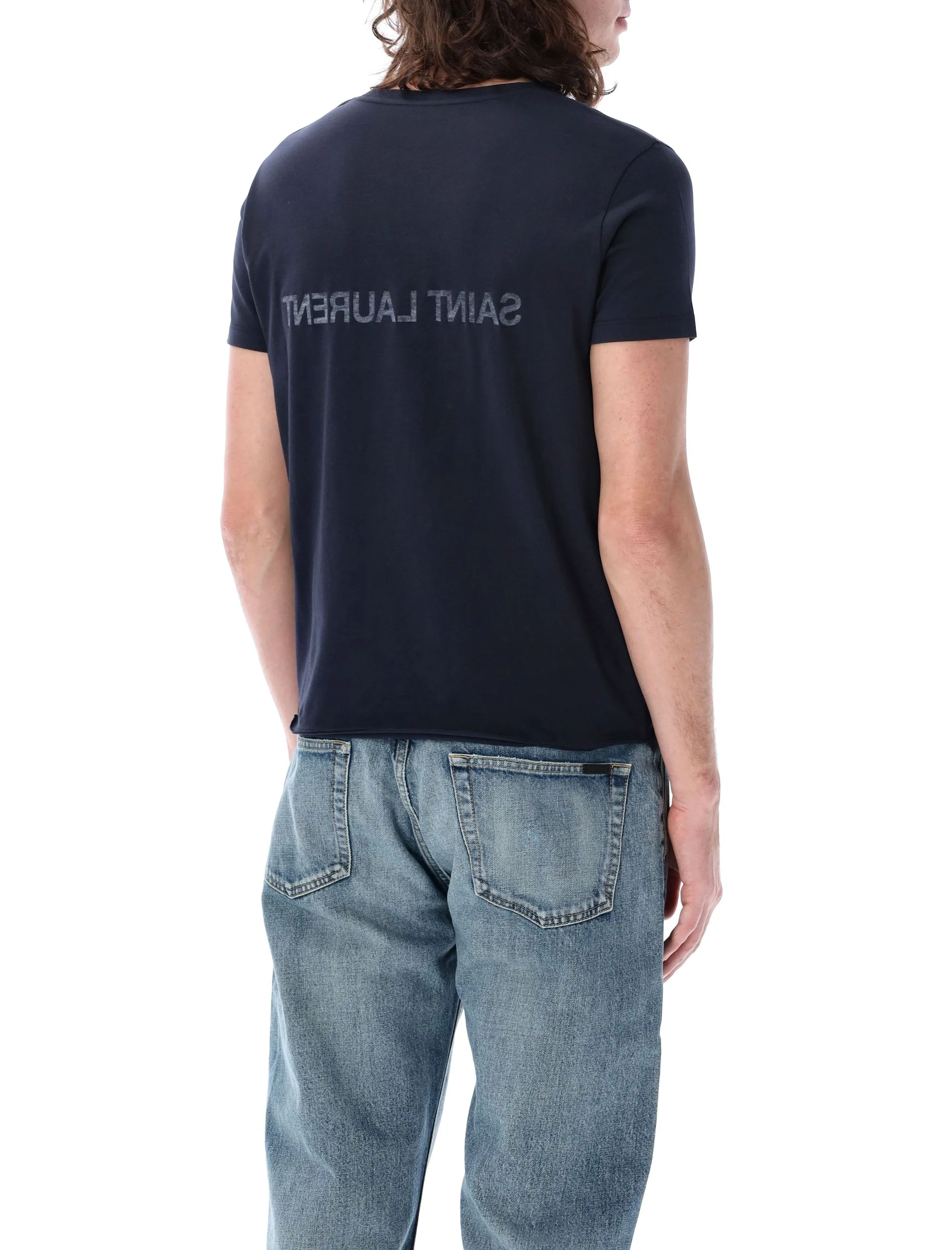 SAINT LAURENT Reverse Logo Tee - Image 2
