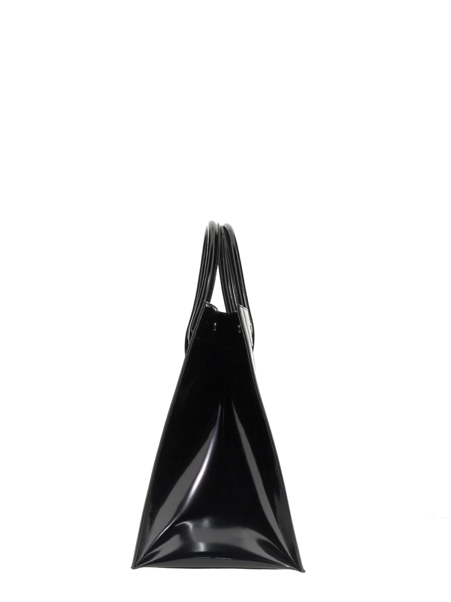 SAINT LAURENT RIVE GAUCHE MEDIUM TOTE BAG in MESH and SHINY LEATHER - Image 3
