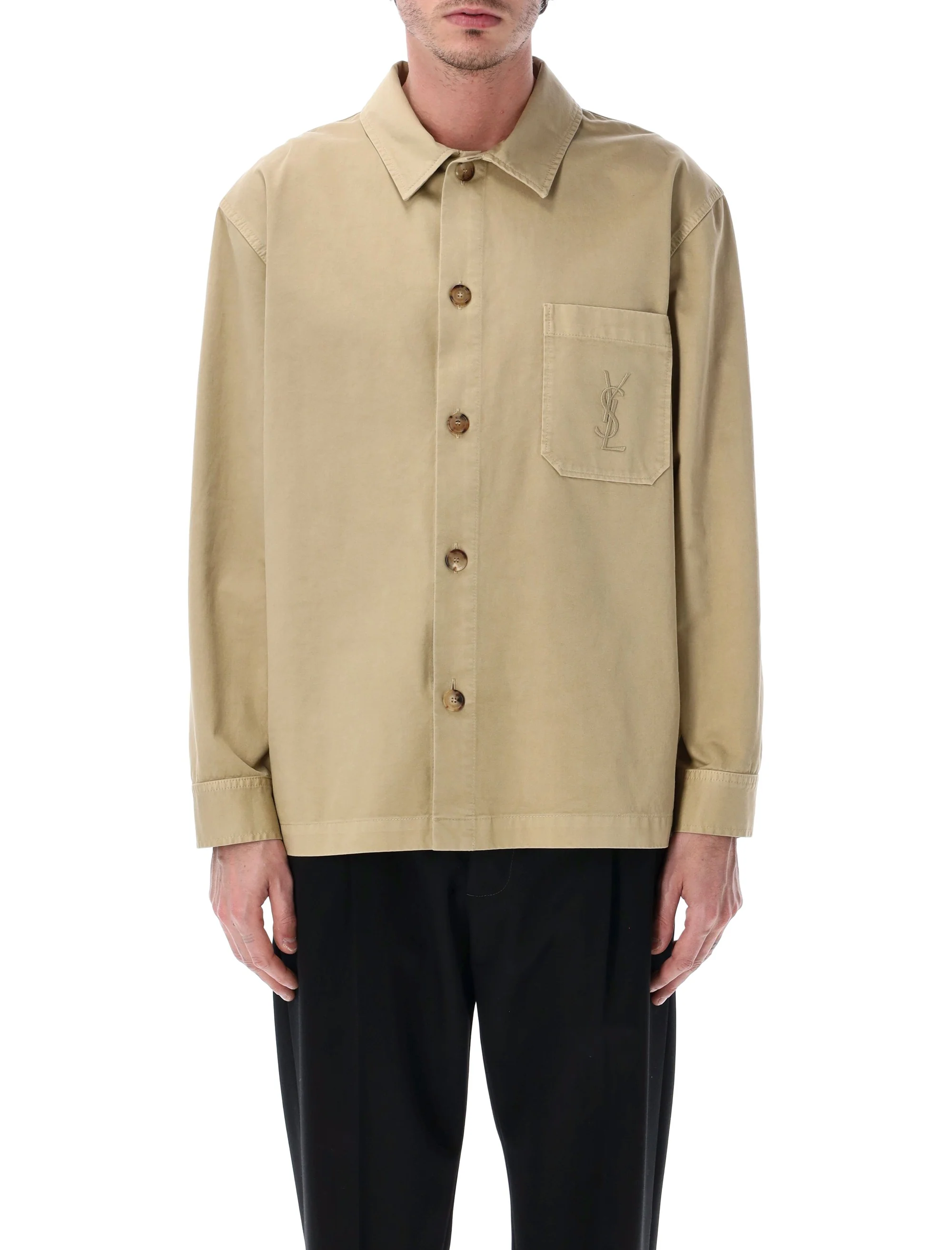 Saint Laurent Tailored Cassandre Overshirt - Size L