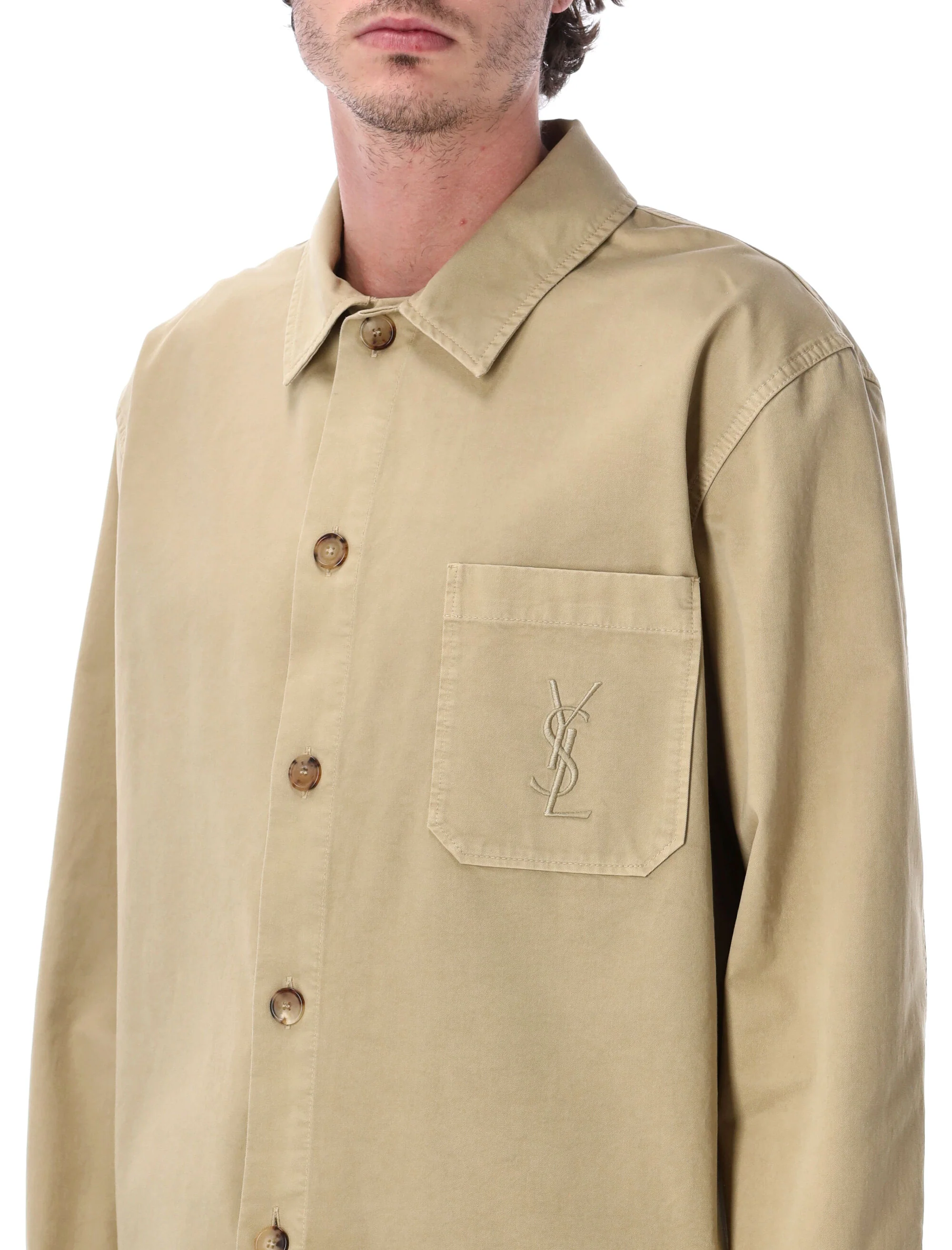 Saint Laurent Tailored Cassandre Overshirt - Size L - Image 3