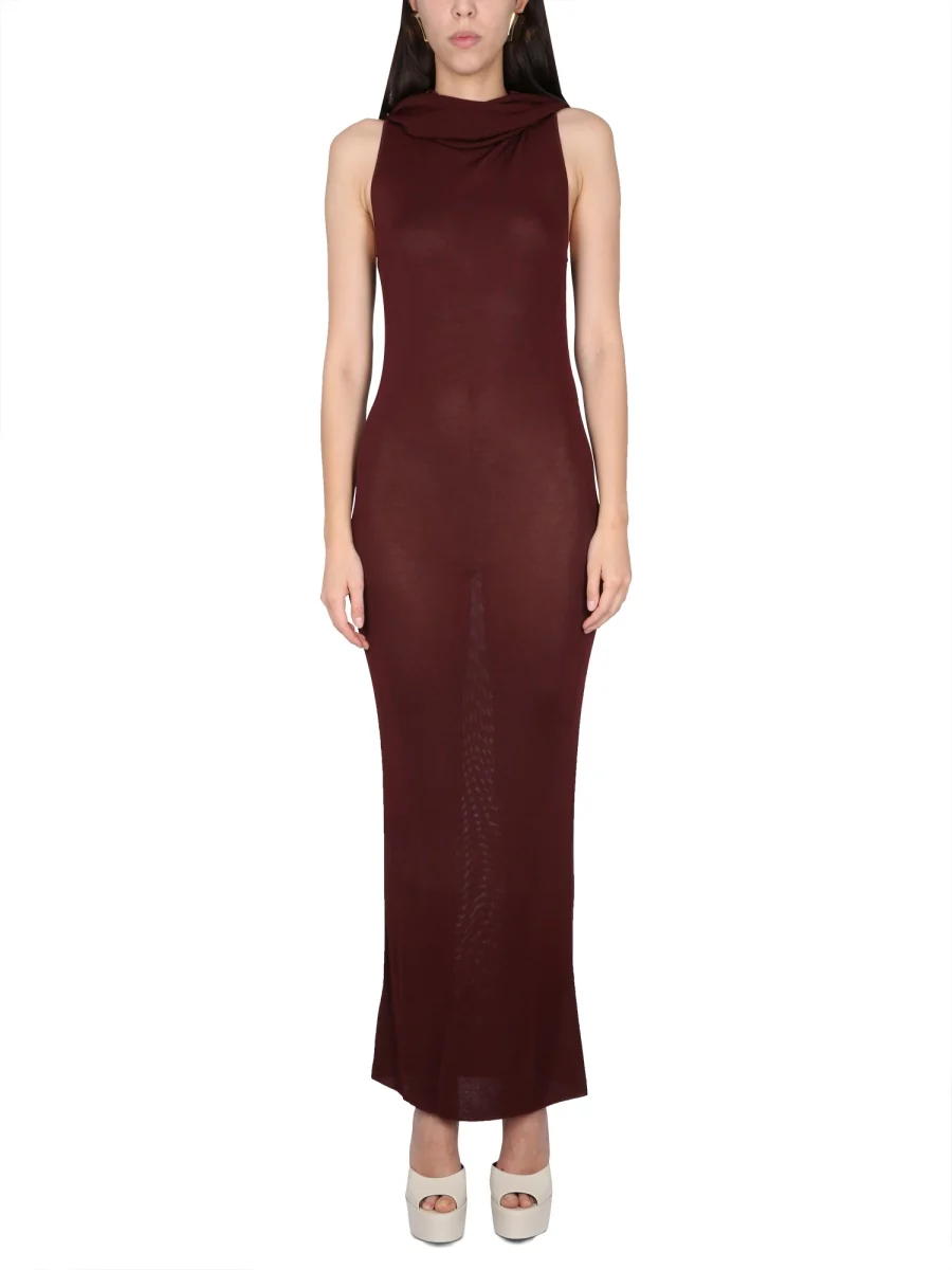 SAINT LAURENT Viscose Hooded Dress