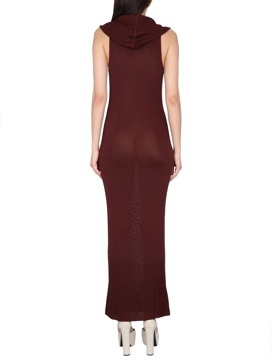 SAINT LAURENT Viscose Hooded Dress - Image 3