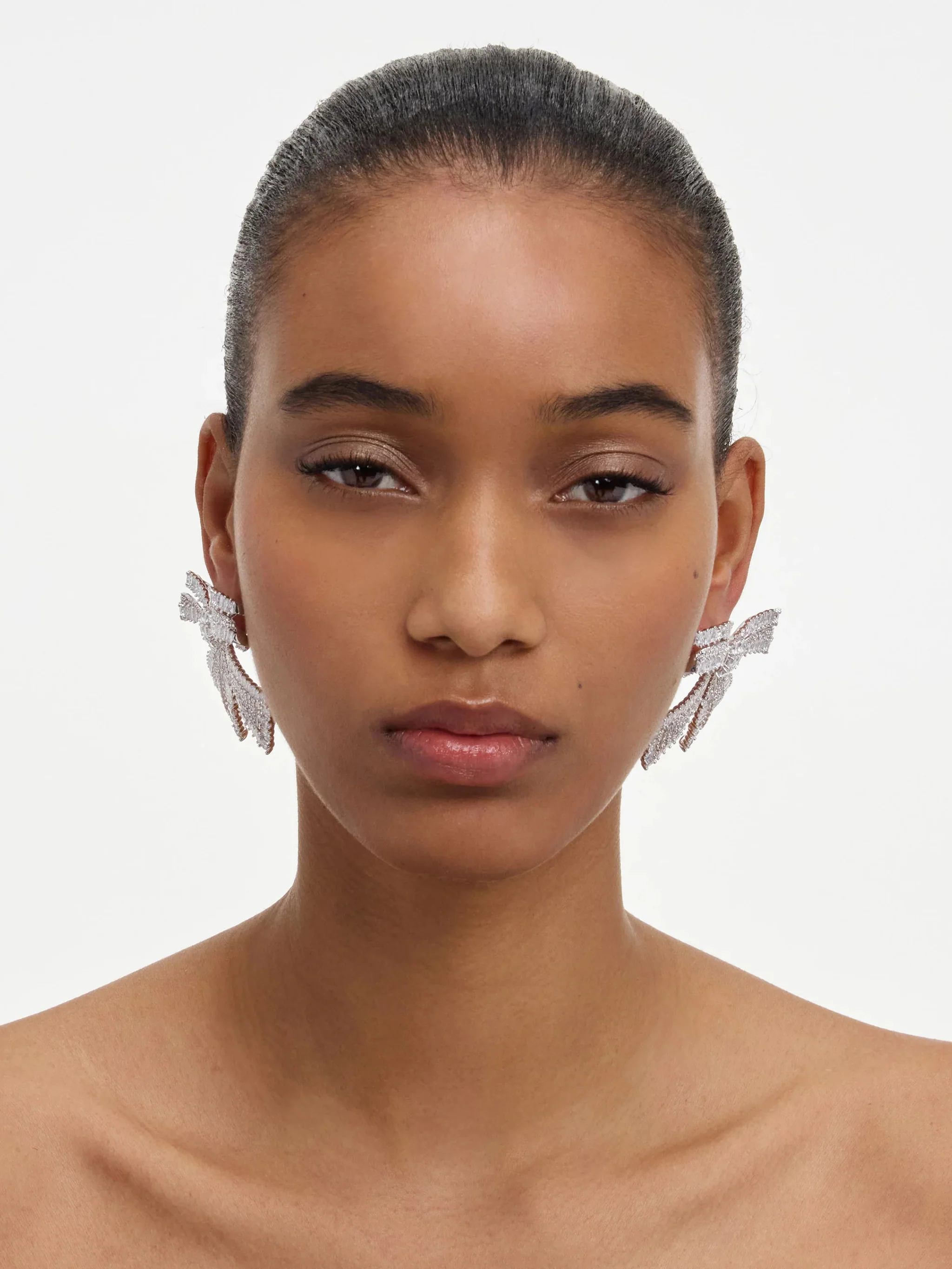 Self-portrait Elegant Mini Stud Earrings with Crystal Embellishment - Image 4