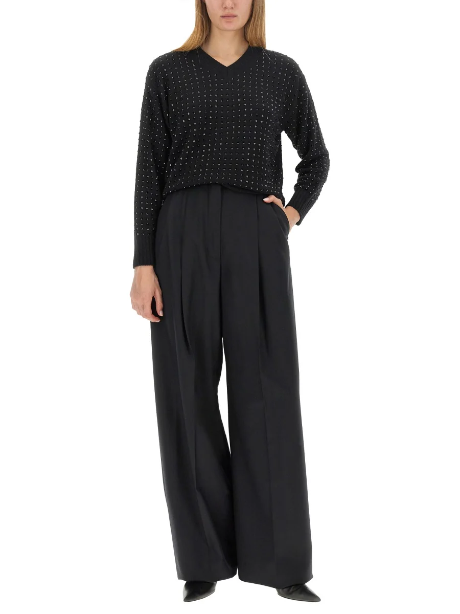SPORTMAX Oversize Wool T-Shirt - Women's - Image 2