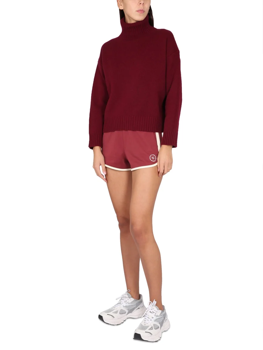Sporty & Rich High Neck Embroidered Turtleneck Shirt for Women - Image 2