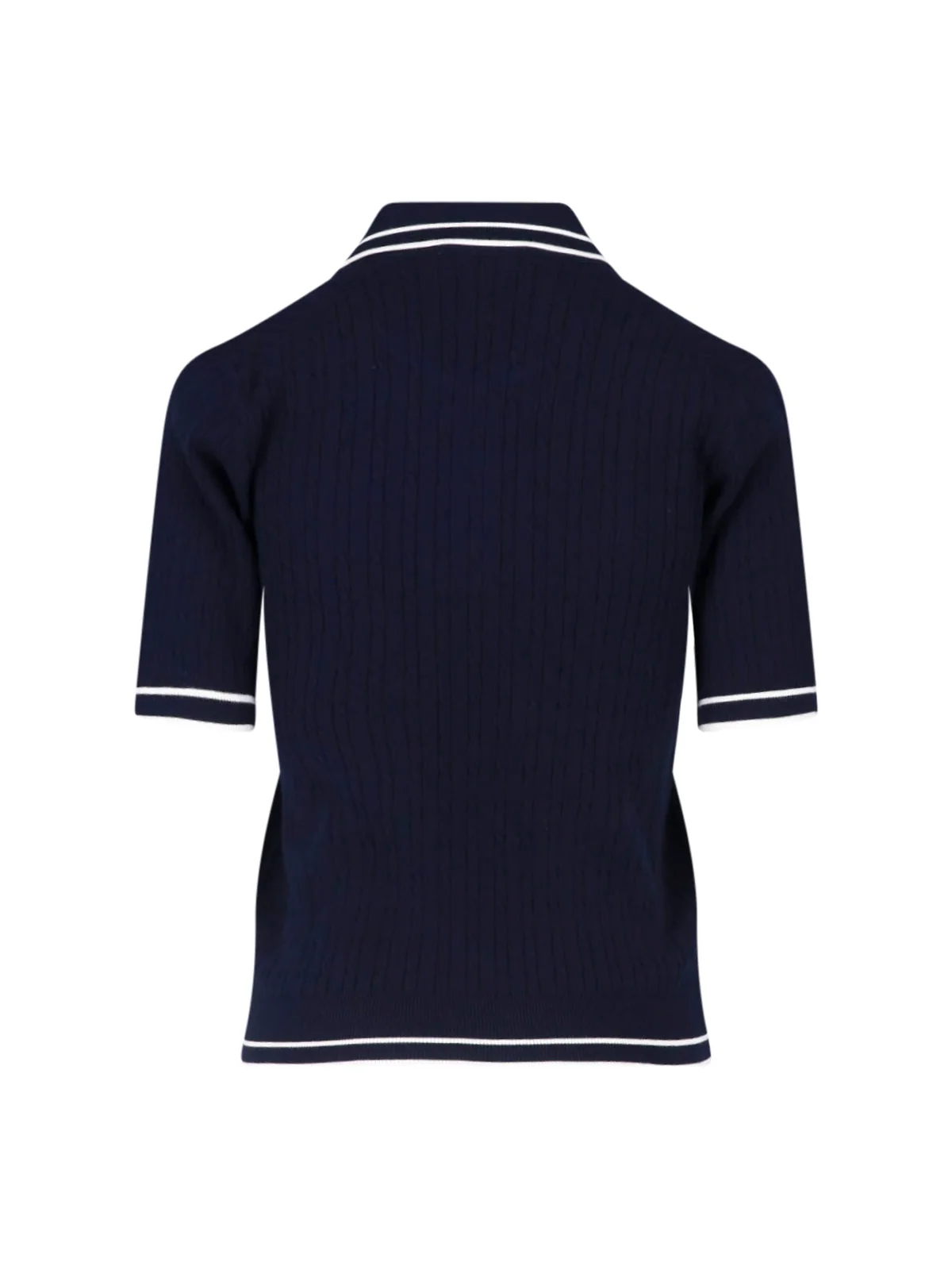 Sporty & Rich Sporty Ribbed Polo Tee - Image 2
