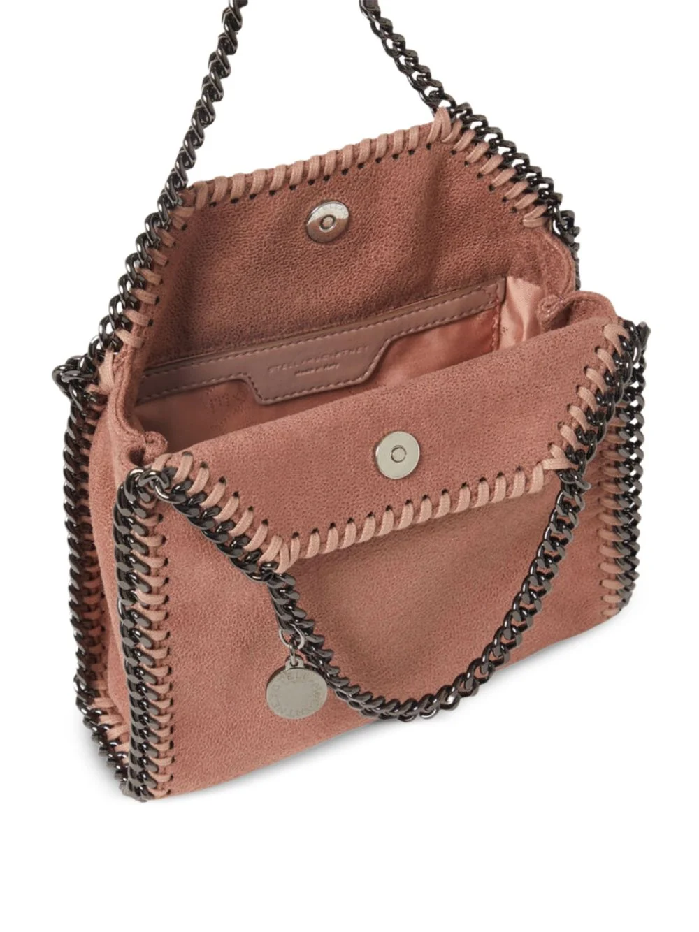 Stella Mccartney Mini Structured Chain Mini Bag with Magnetic Snap, Diamond-Cut Chain & Waxed Cotton Lacing - Image 2