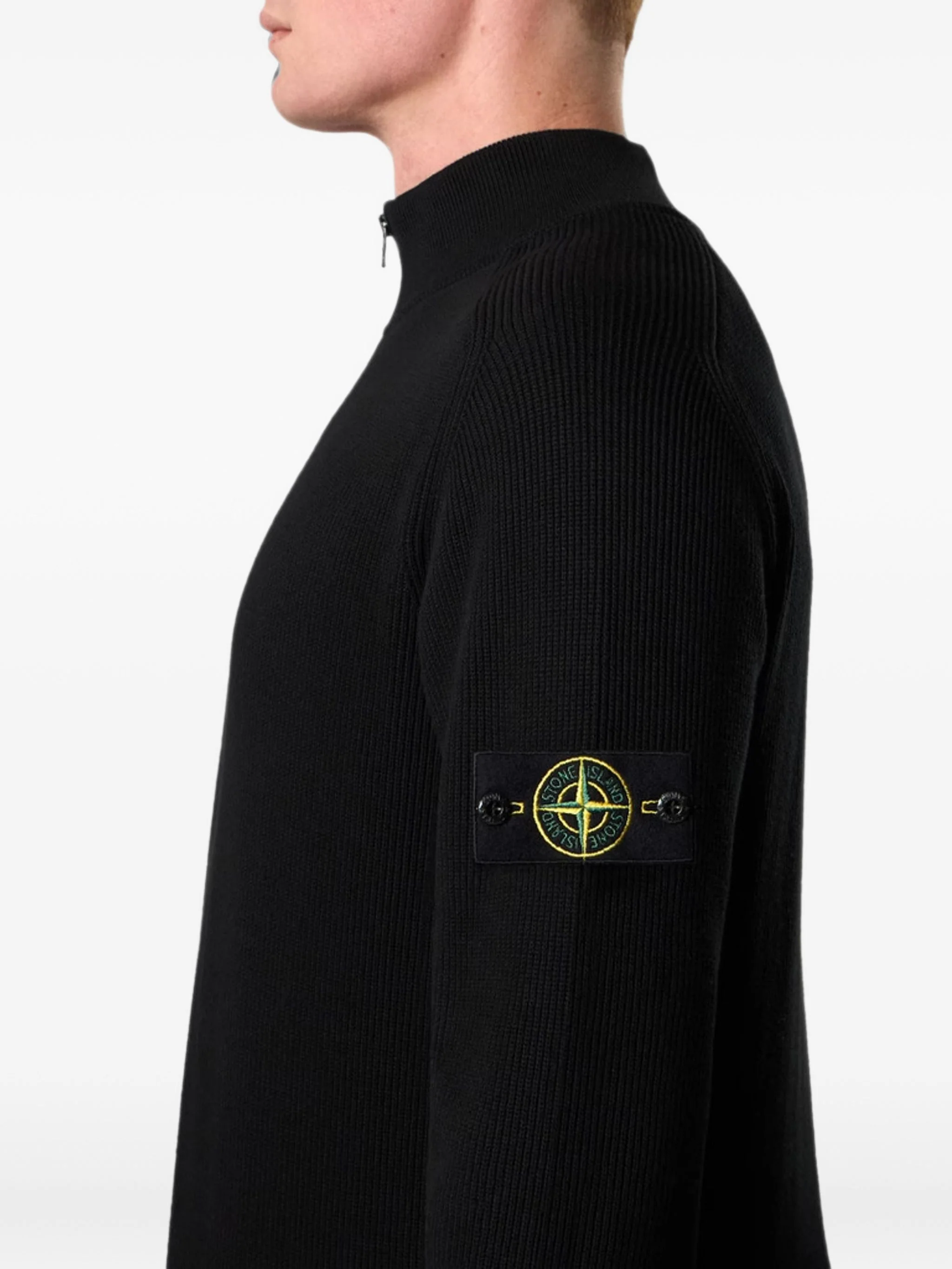 Stone Island Compass-Patch Half-Zip Sweater - Image 5