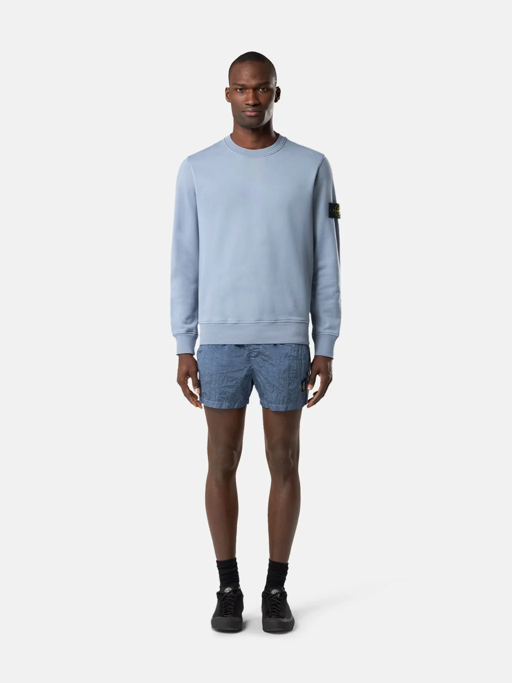 Stone Island Contrasting-Stitch Nylon Slim-Fit Shorts with Vertical Pockets - Image 2