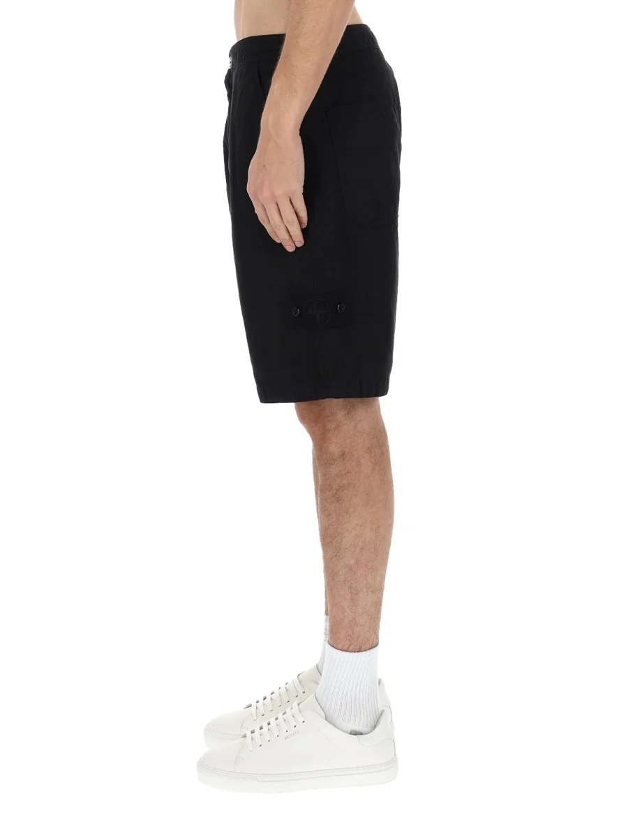 Stone Island Cotton Blend Shorts for Men - Image 7