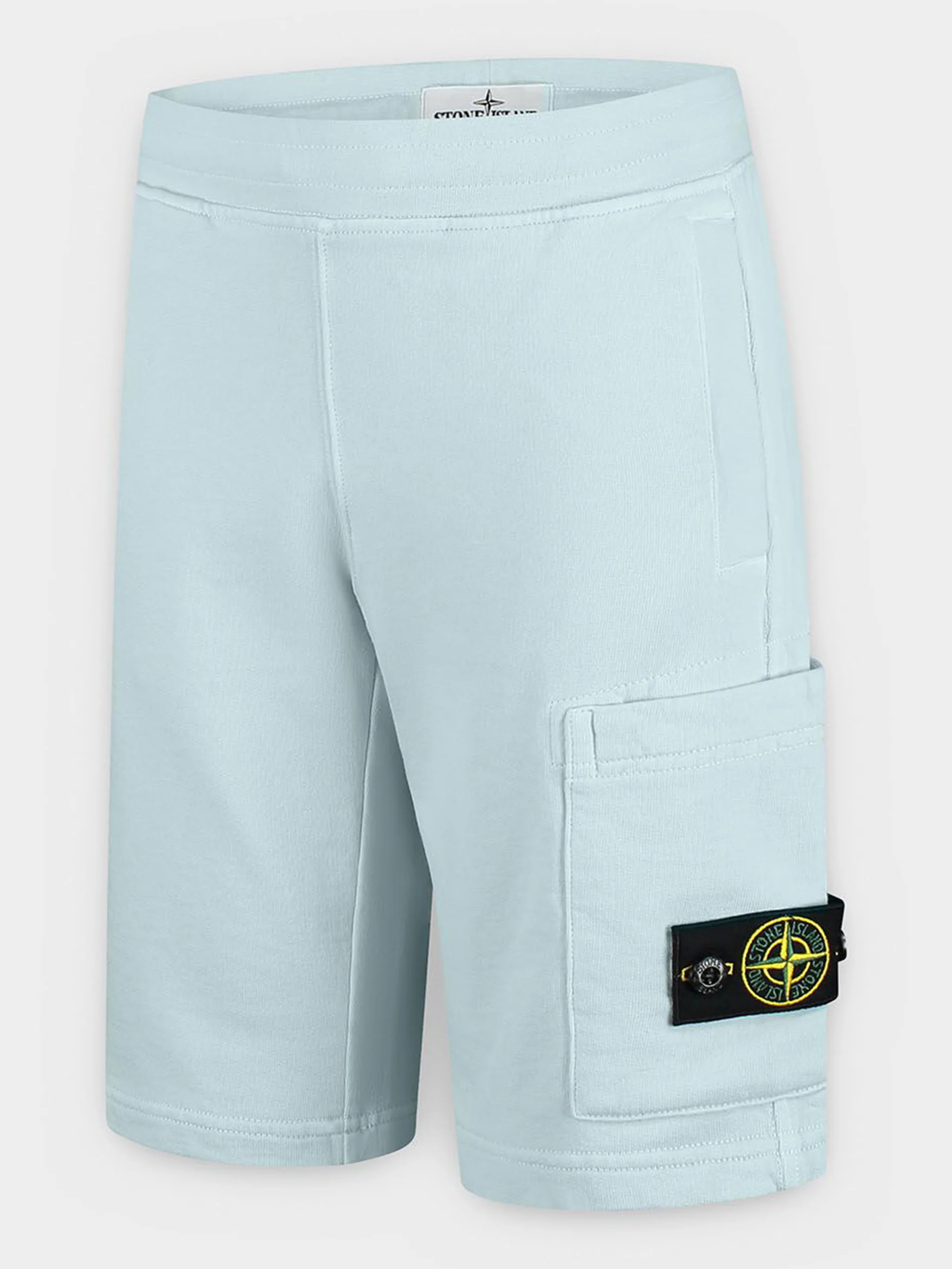 Stone Island Kids Mini Vertical Hand Pocket Shorts with Ribbed Waistband - Image 3