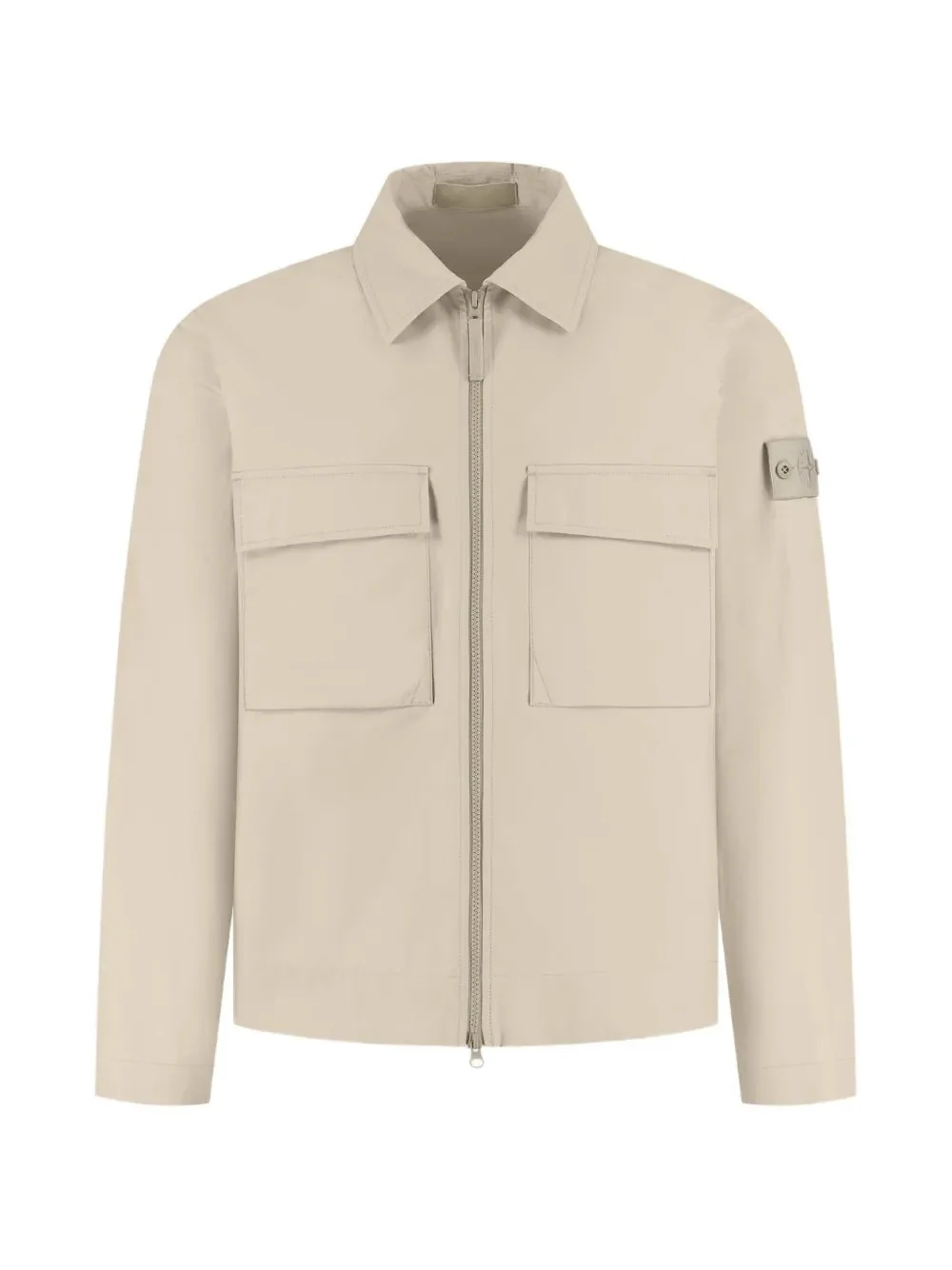 Stone Island Logo-Patch Zip-Up Jacket - Image 2