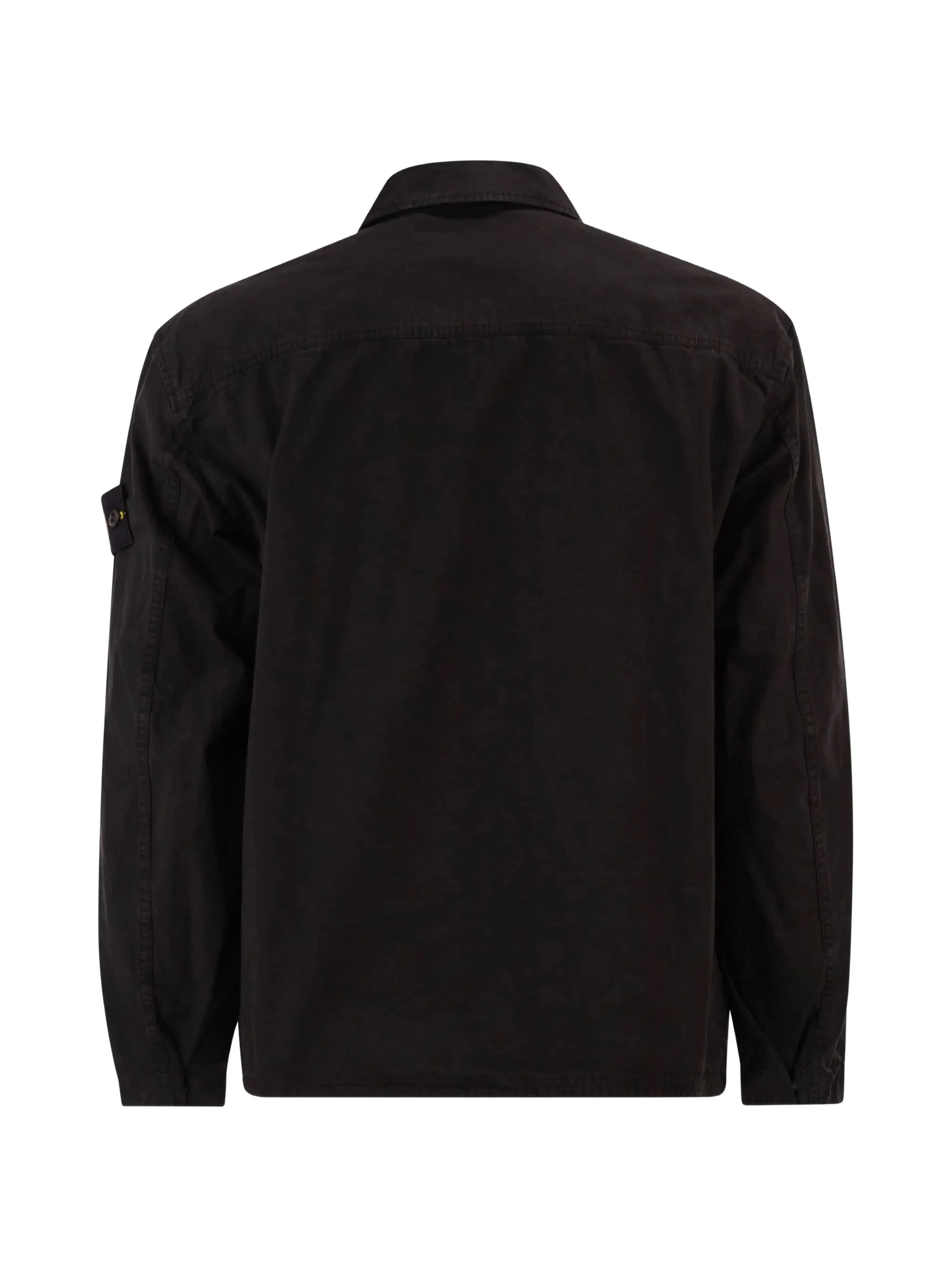 Stone Island? No brand? Vertical-Pocket Cotton Field Jacket with Two-Way Zip, Snap Cuffs & Sleeve Badge - Image 2