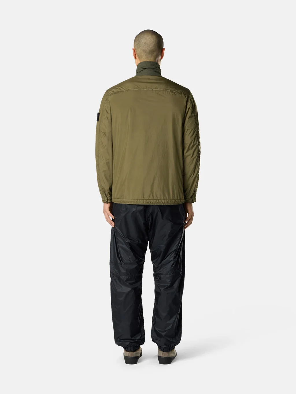 Stone Island Padded Nylon Overshirt with Button Closure and Chest Pocket - Image 3