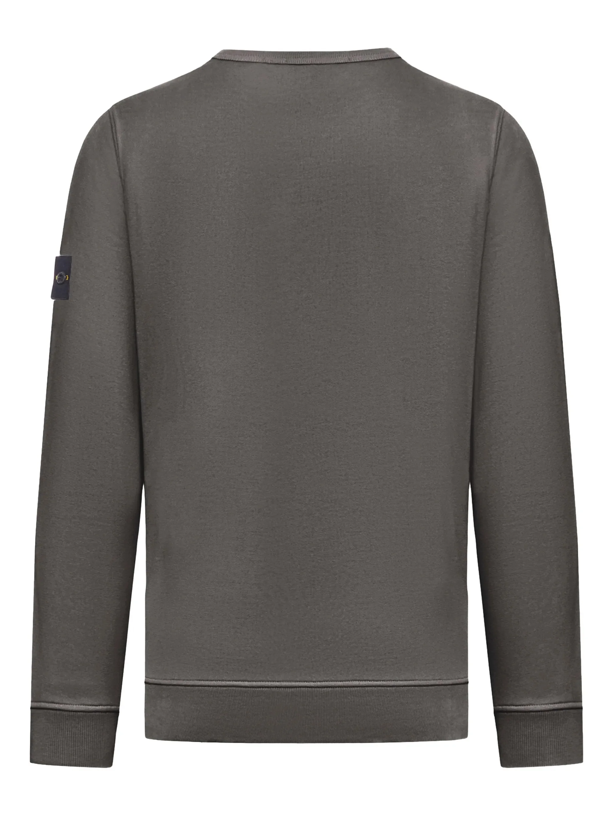Stone Island Ribbed Crewneck Sweatshirt with Overlock Seams, Badge Sleeve & Elasticated Cuffs - Image 2