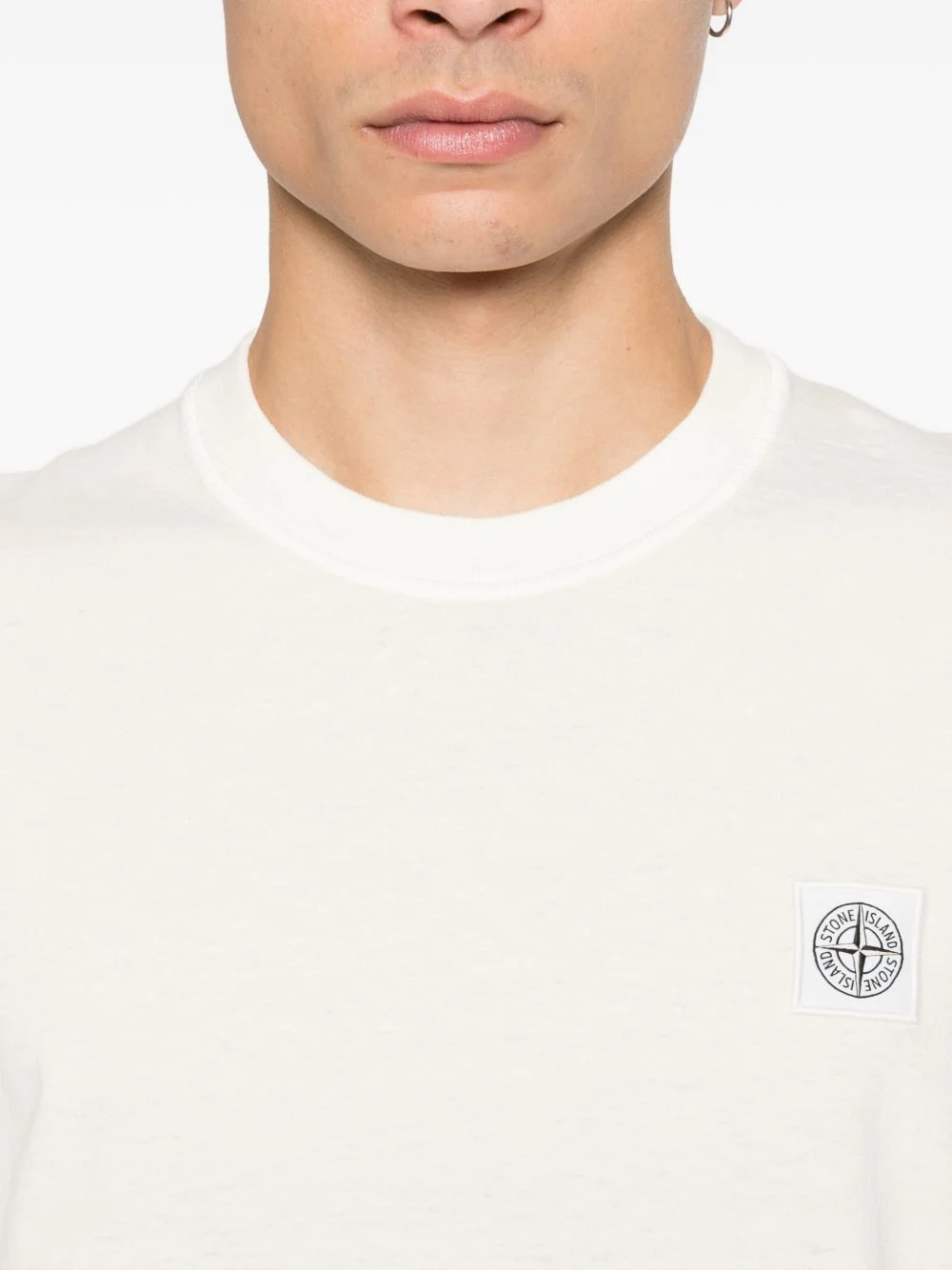 Stone Island Ribbed Neckline T-Shirt in Size M - Image 5