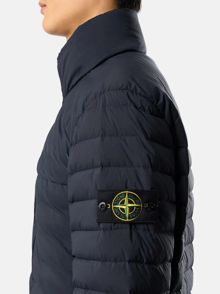 Stone Island? Standing Chest Pocket Jacket with Invisible Zip, Sleeve Badge, Elastic Cuff Trim & Drawcord Hem - Image 3