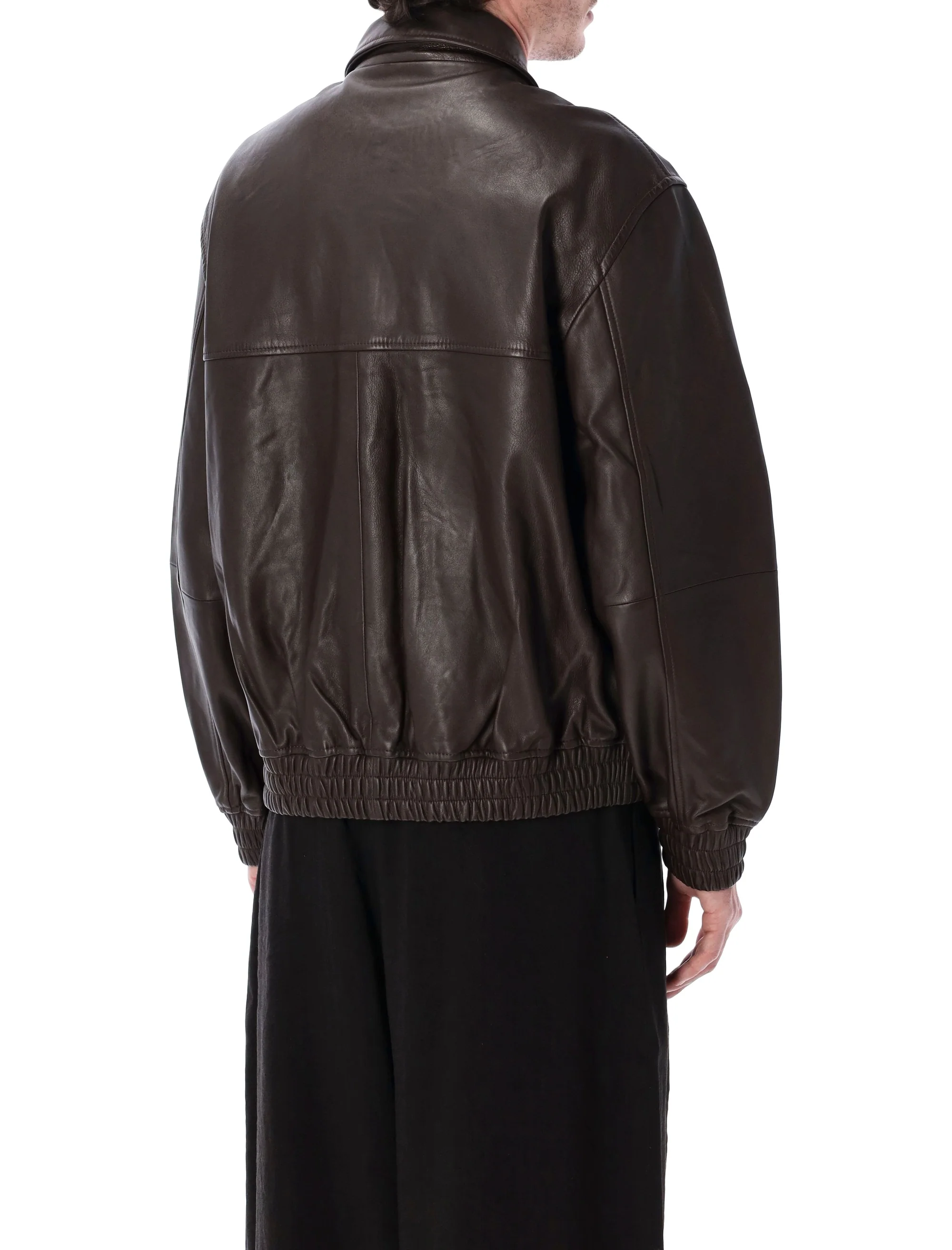 STUDIO NICHOLSON Piston Leather Zip-up Jacket - Image 2