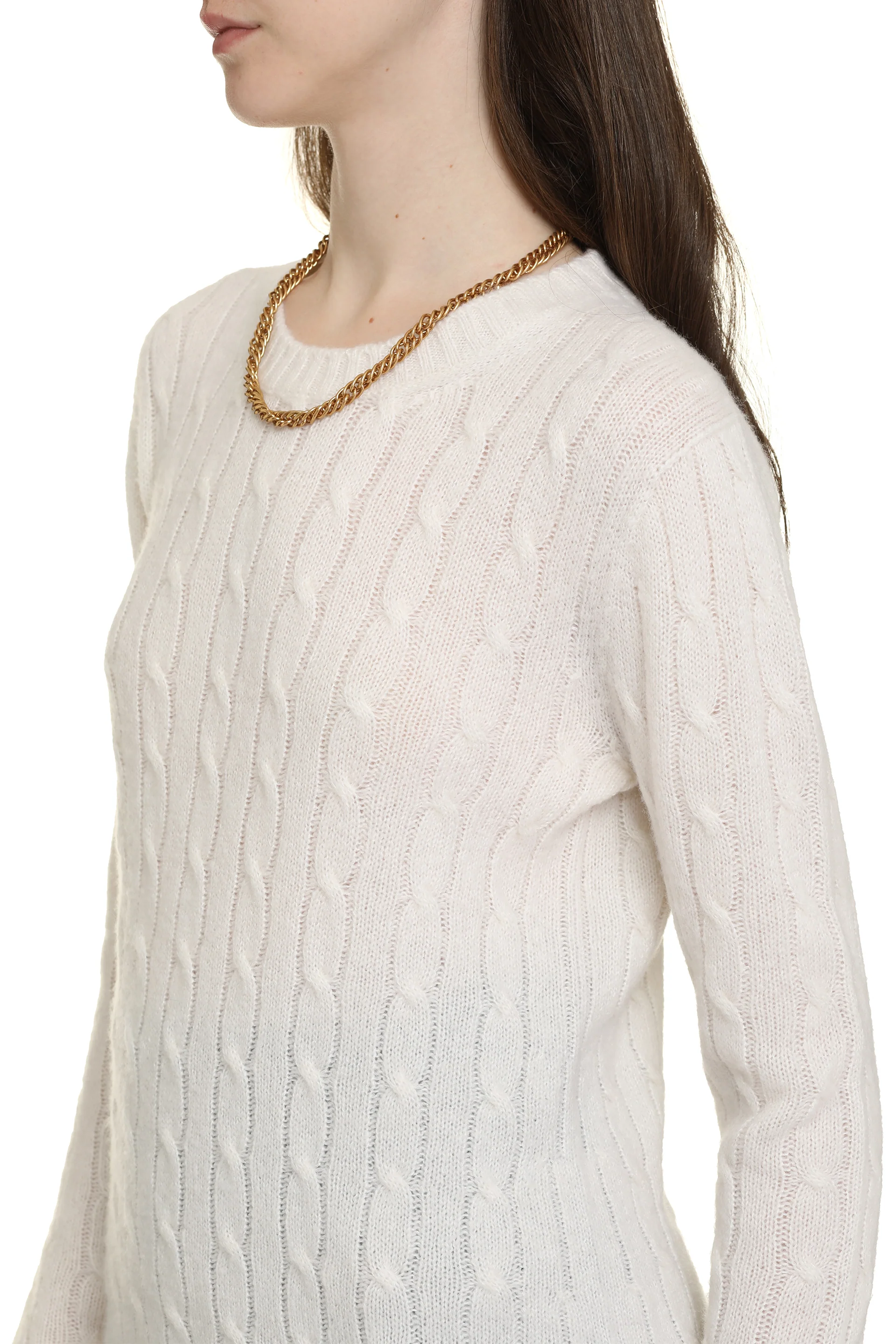 The (alphabet) Cashmere & Silk Cable-Knit Sweater - Image 5