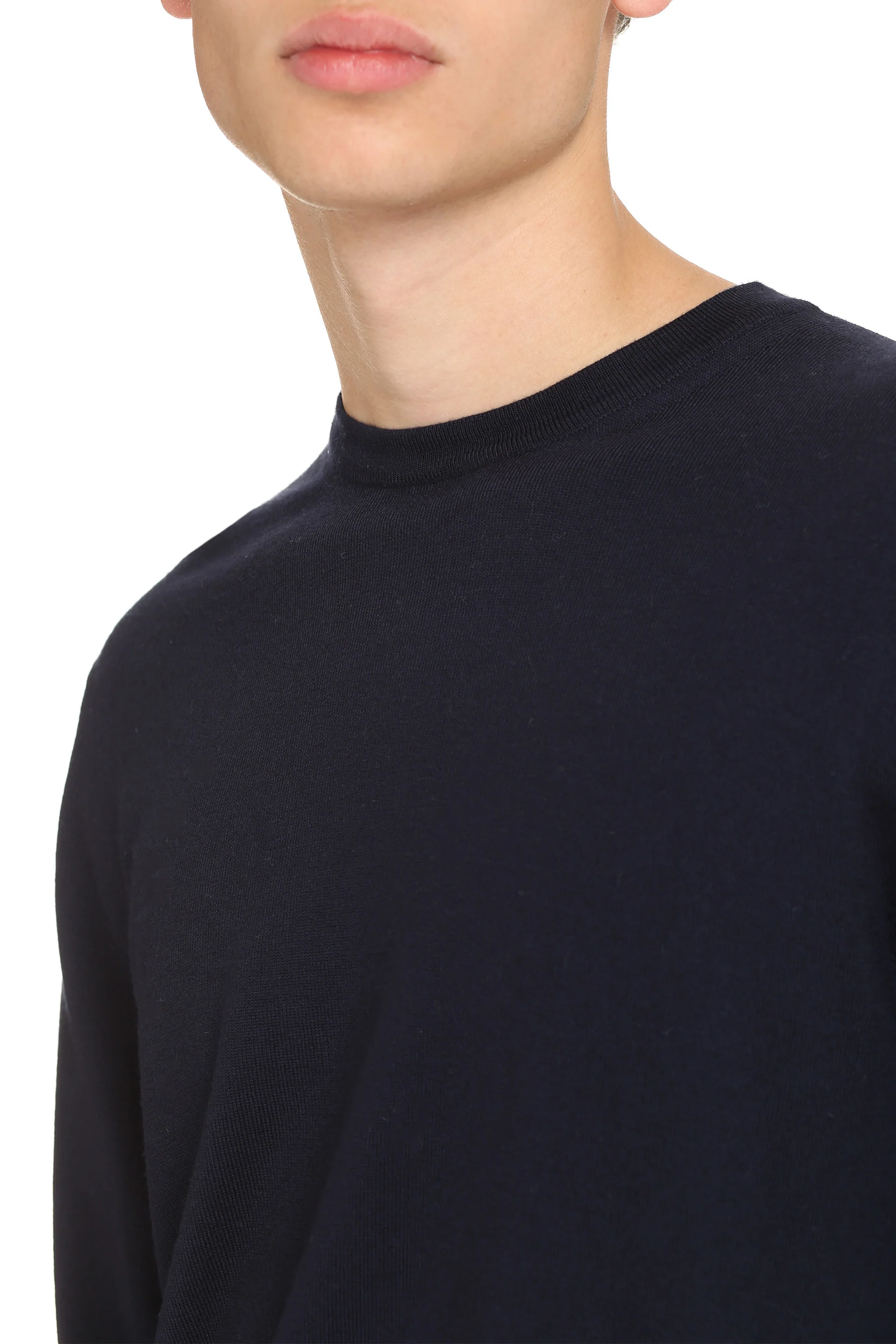 The (alphabet) Extra-Fine Wool Ribbed Knit Pullover - Image 5