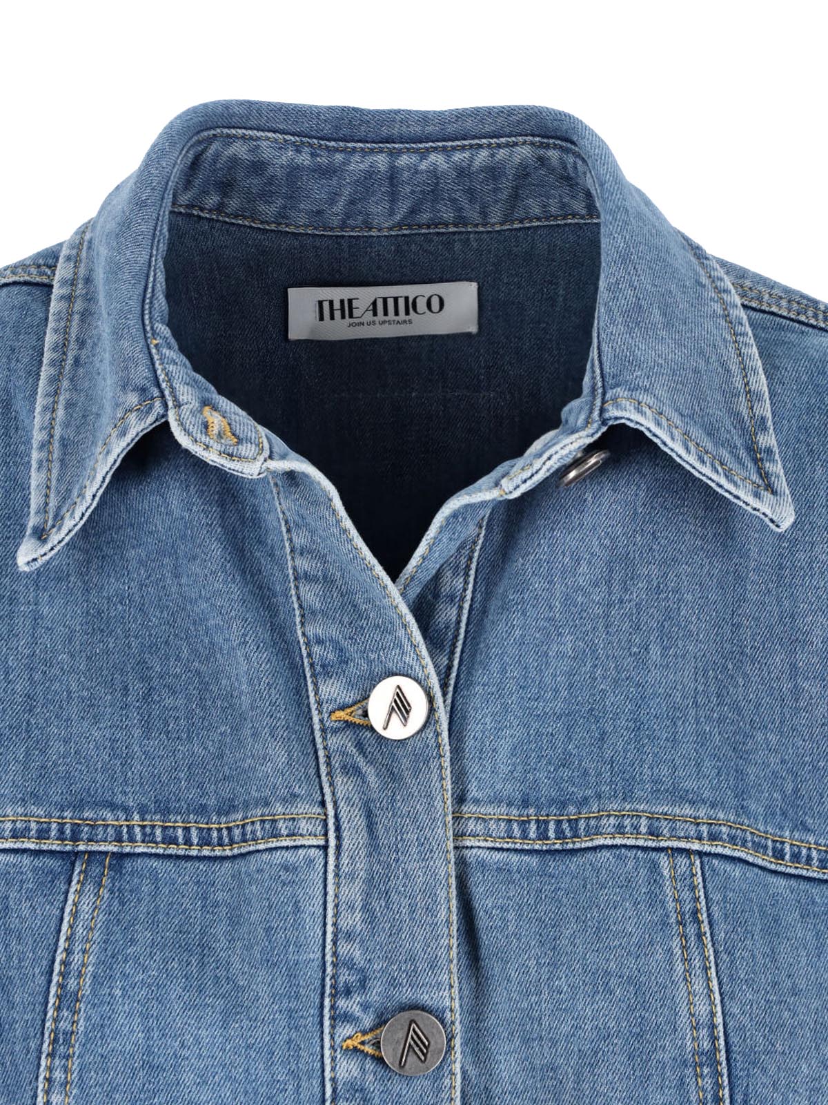 The Attico Cotton Stretch Denim Dress - Image 3