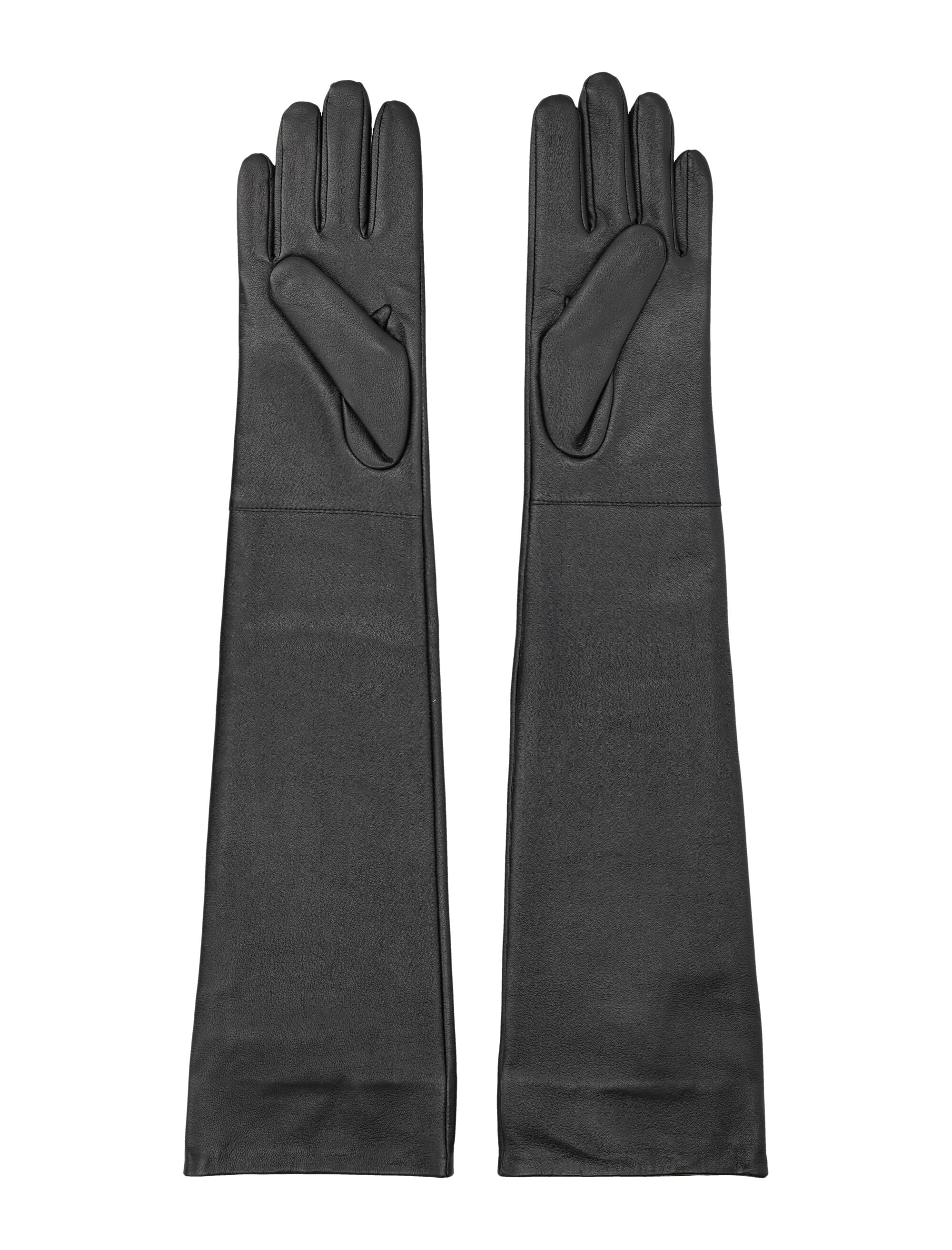 The Frankie Shop Elongated Leather Gloves for Women - Image 2