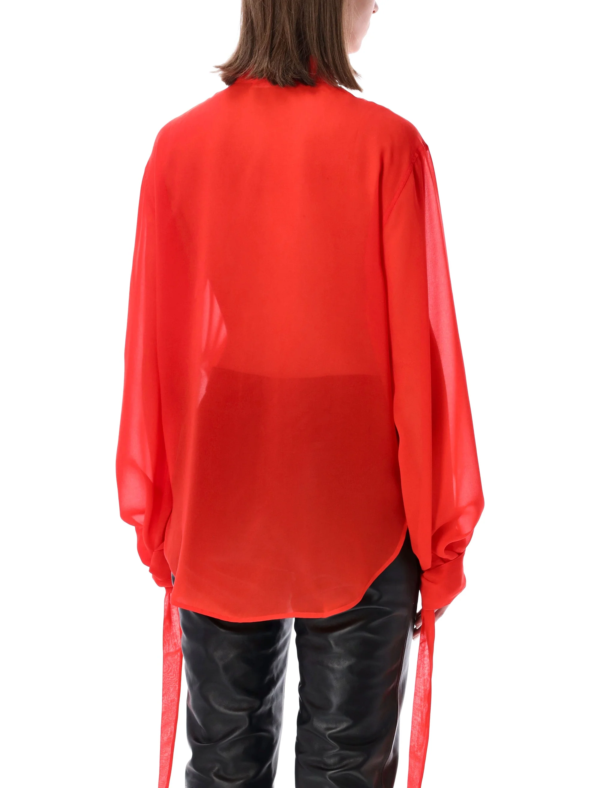 The Frankie Shop The Verlin Sheer Chiffon Shirt - Relaxed Fit - Image 2