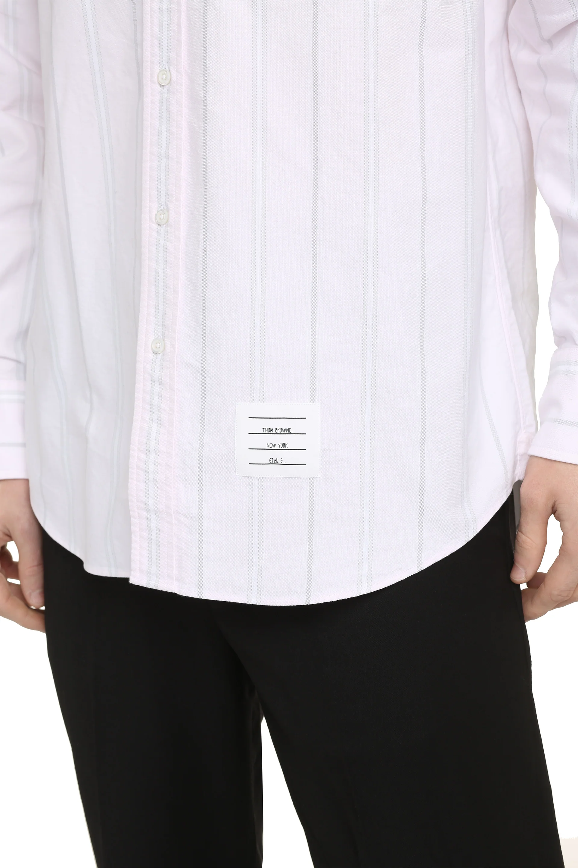 THOM BROWNE Striped Cotton Shirt - Image 7