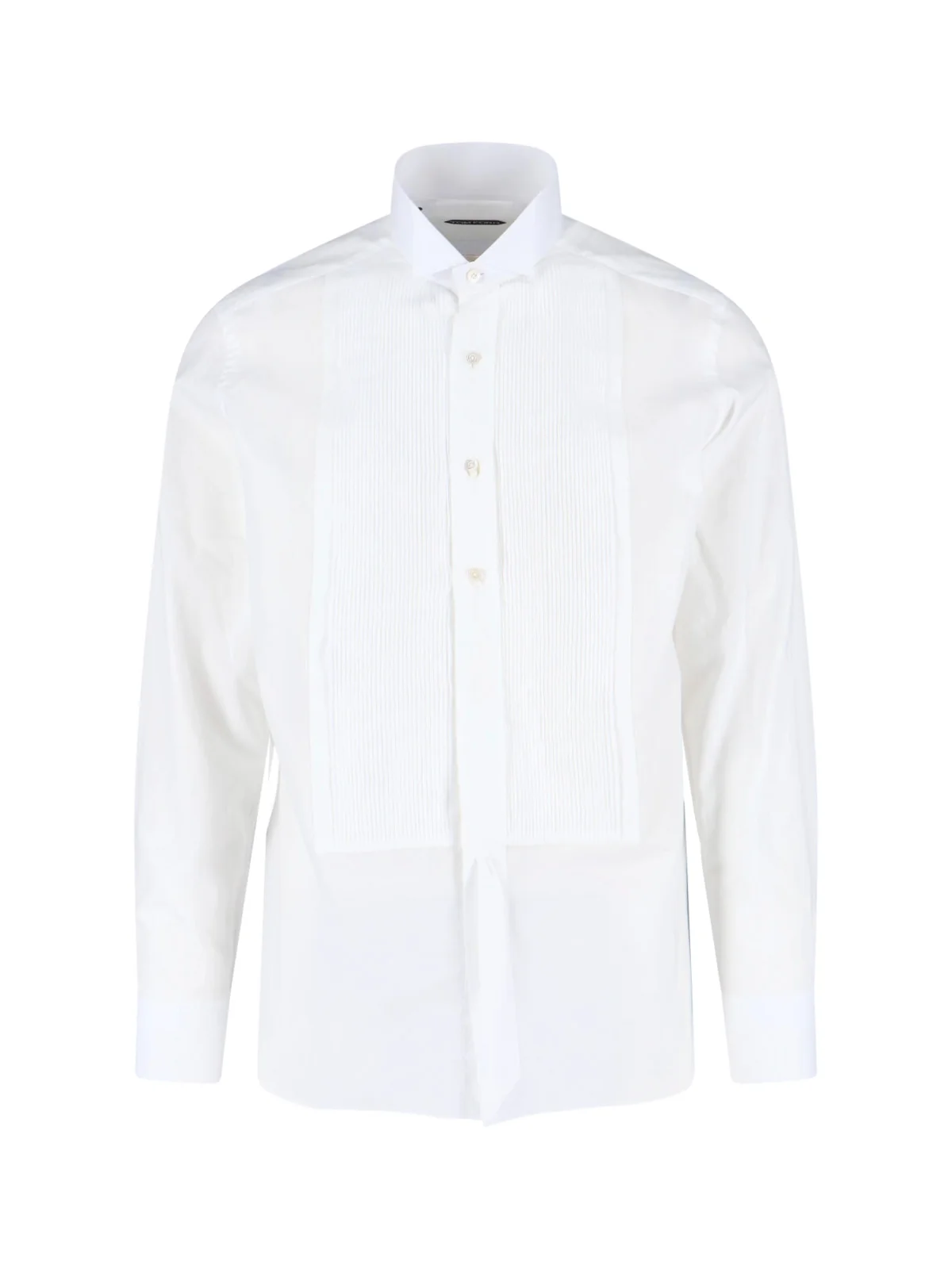 Tom Ford Italian-Style Cotton Dress Shirt with Mother-of-Pearl Buttons