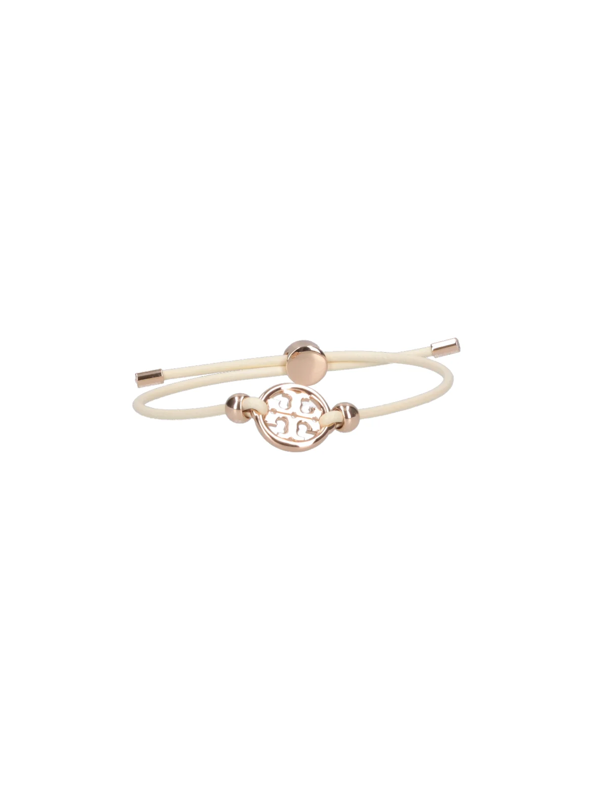 Tory Burch Bonded Leather & Brass Stud Earrings with Cubic Zirconia
