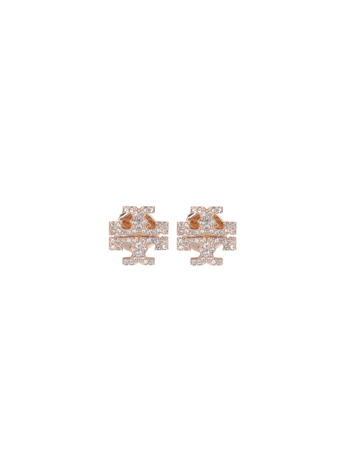 Tory Burch Brass and Glass Drop Earrings with Cubic Zirconia Accents - Image 3
