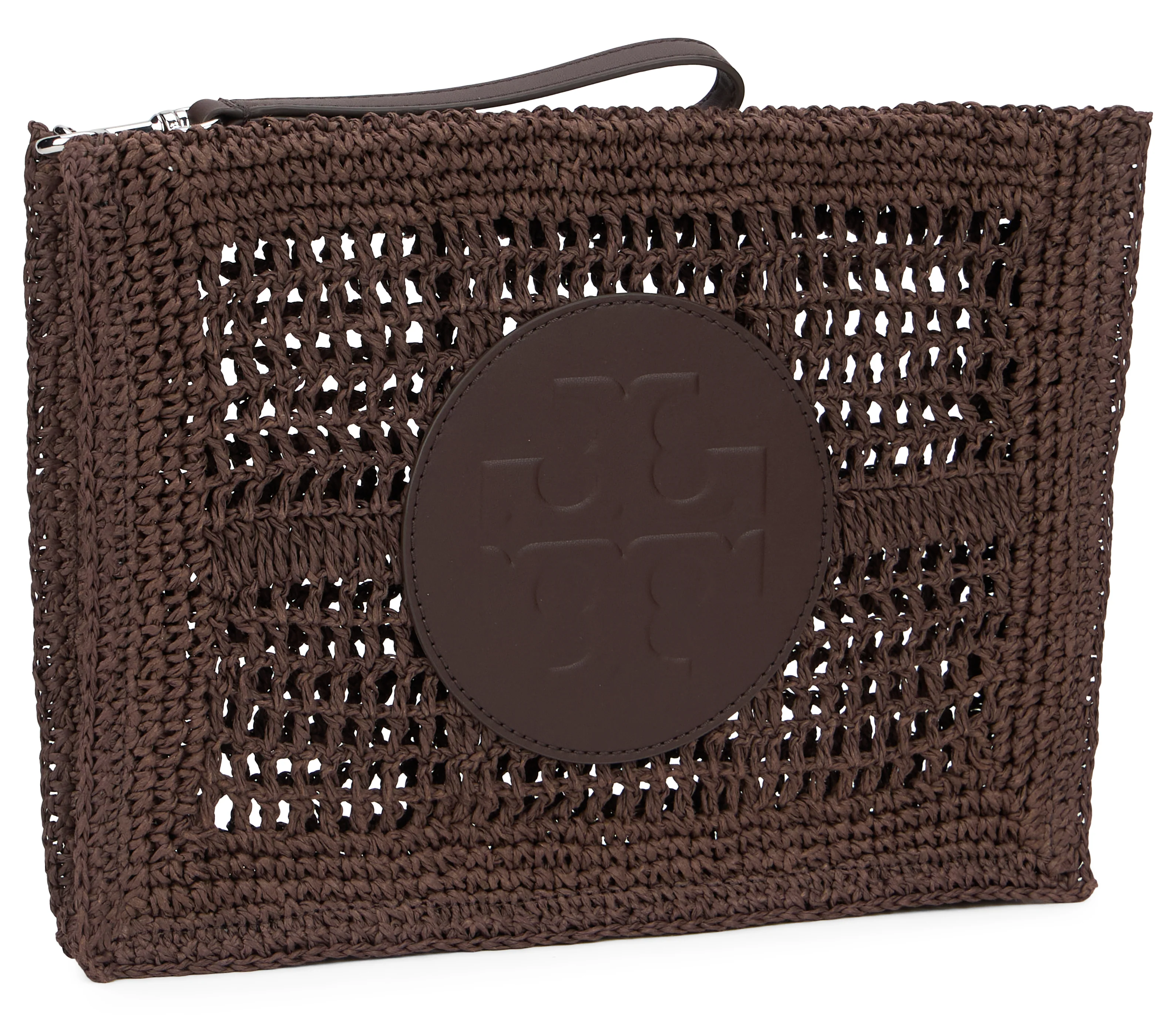 Tory Burch Ella Crochet Straw Purse with Handle - Image 3