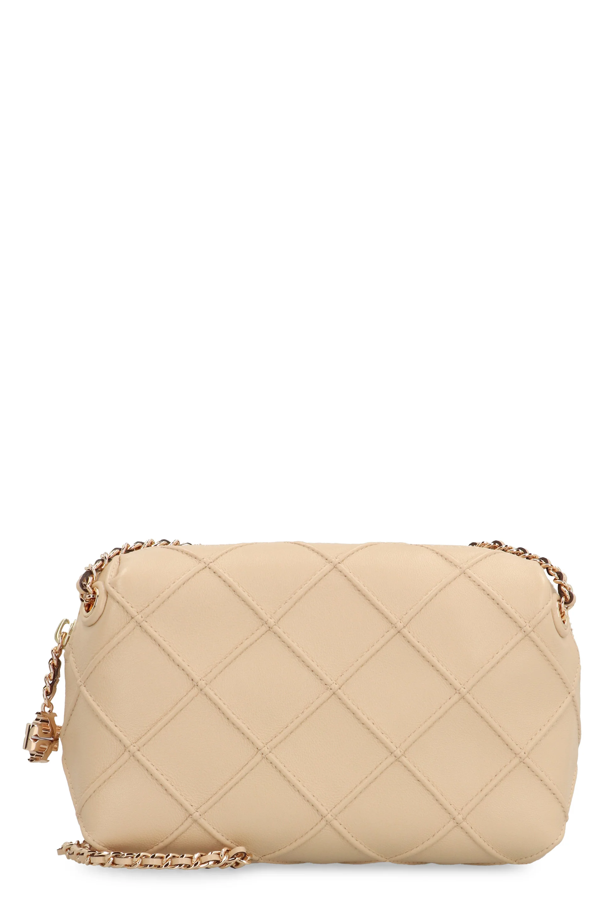 Tory Burch Fleming Quilted Lamb Leather Mini Crossbody Bag, 18 cm Width